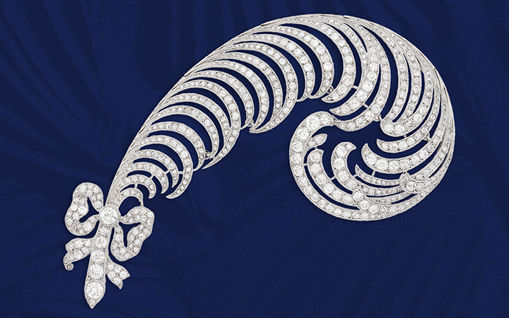 Image for the Cartier Feather Pin, Important Jewlery sale