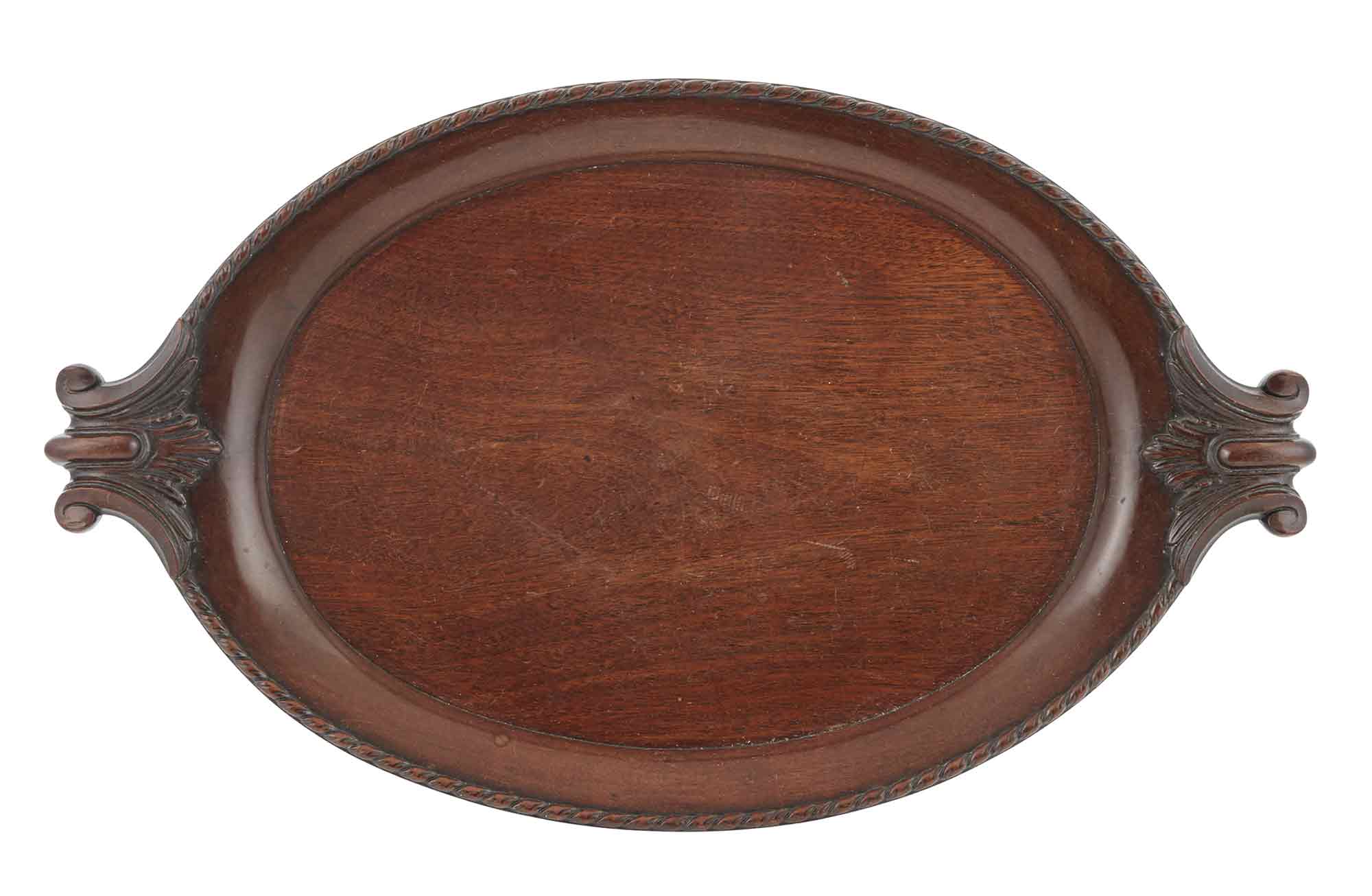 Lot image - George III Mahogany Oval Tray