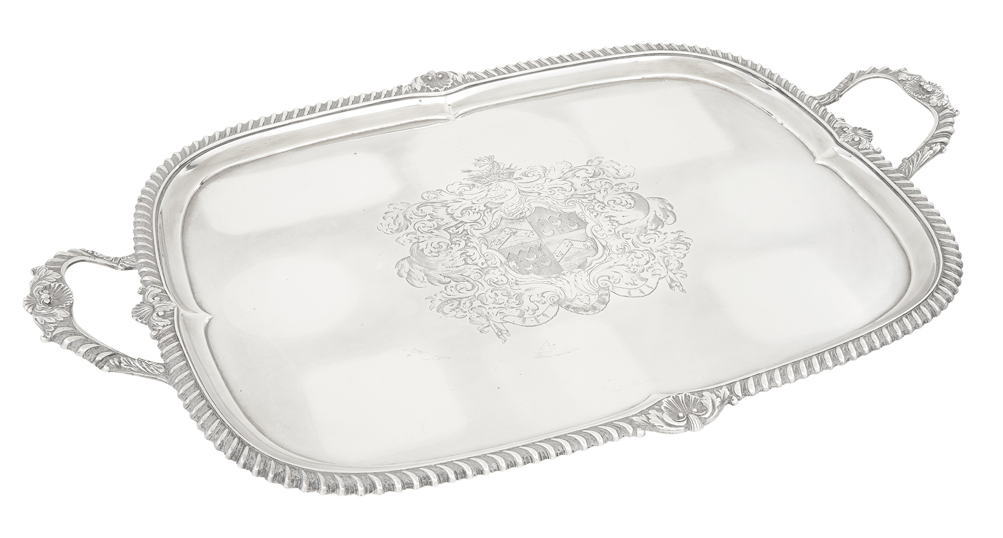 Lot image - George IV Sterling Silver Two-Handled Tray