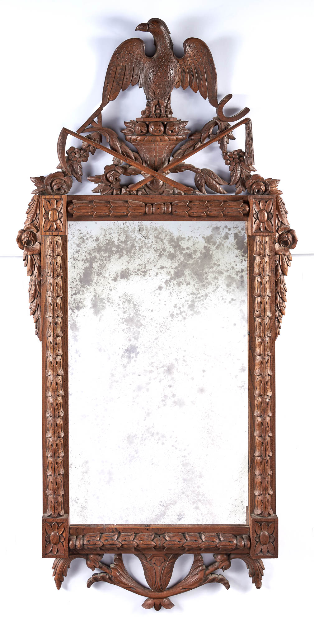 Lot image - Classical Style Oak Mirror