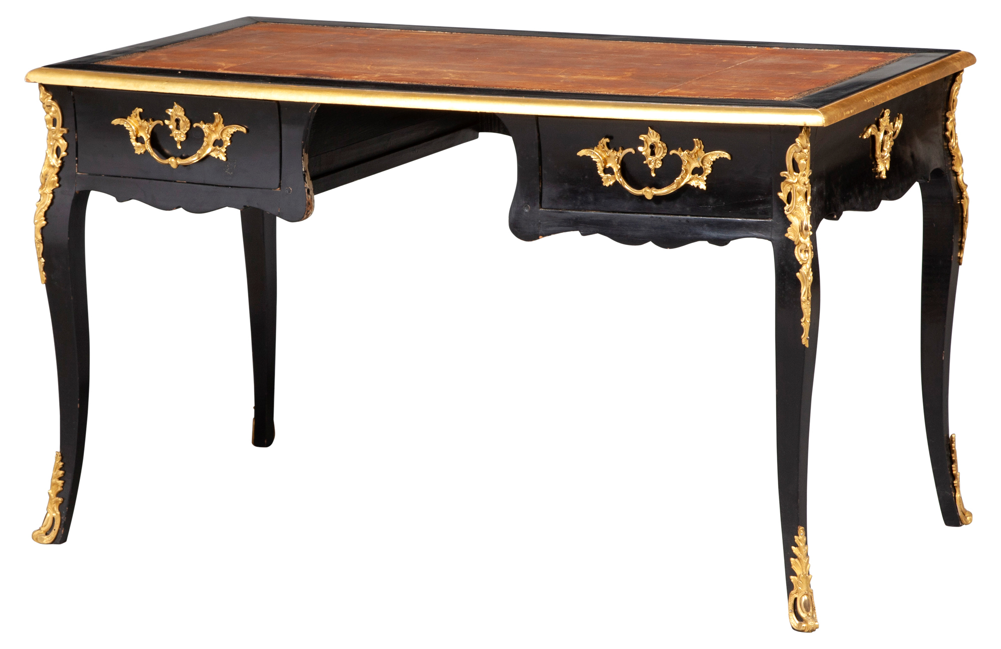 Lot image - Louis XV Style Ebonized Bureau