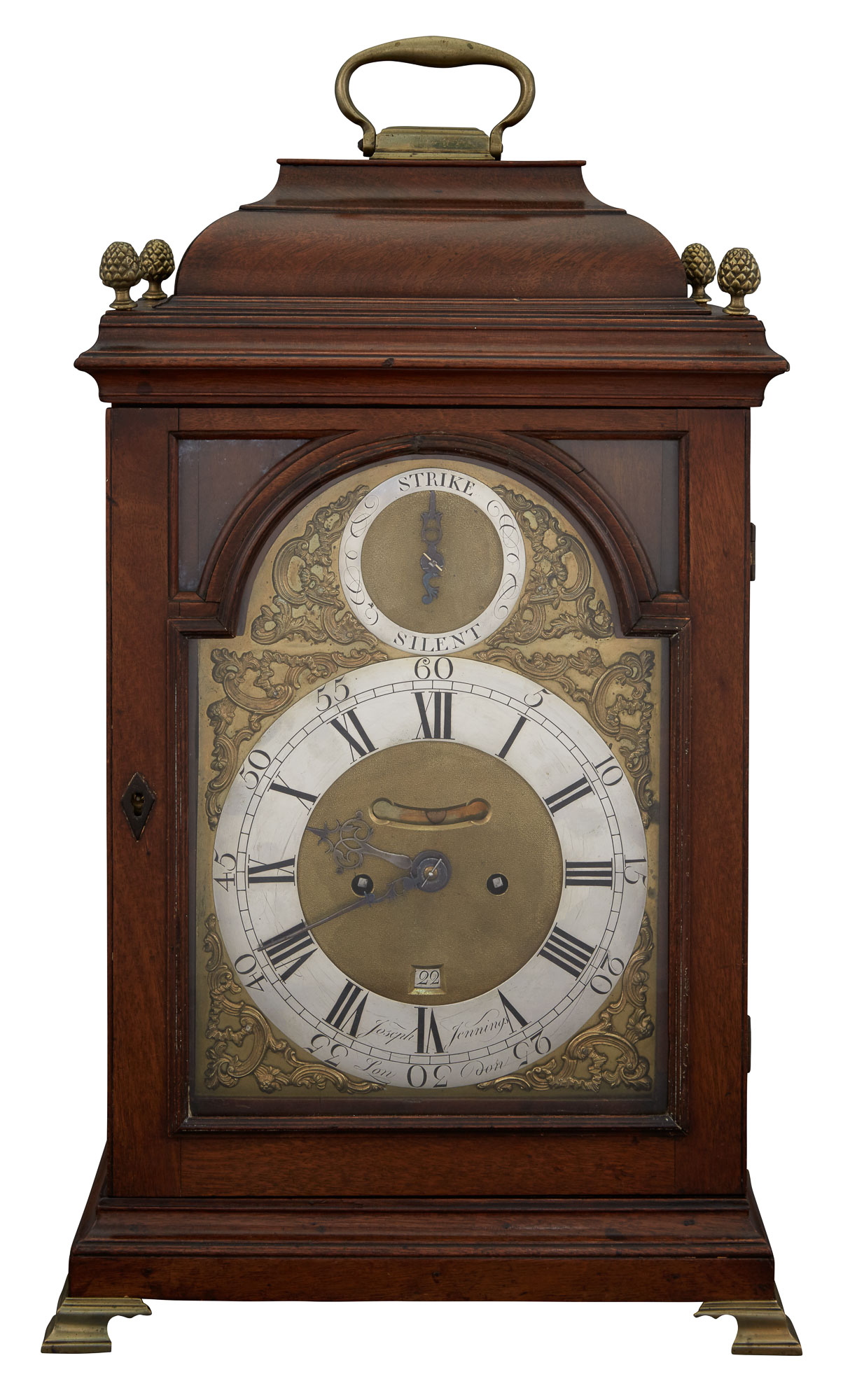 Lot image - George III Mahogany Bracket Clock