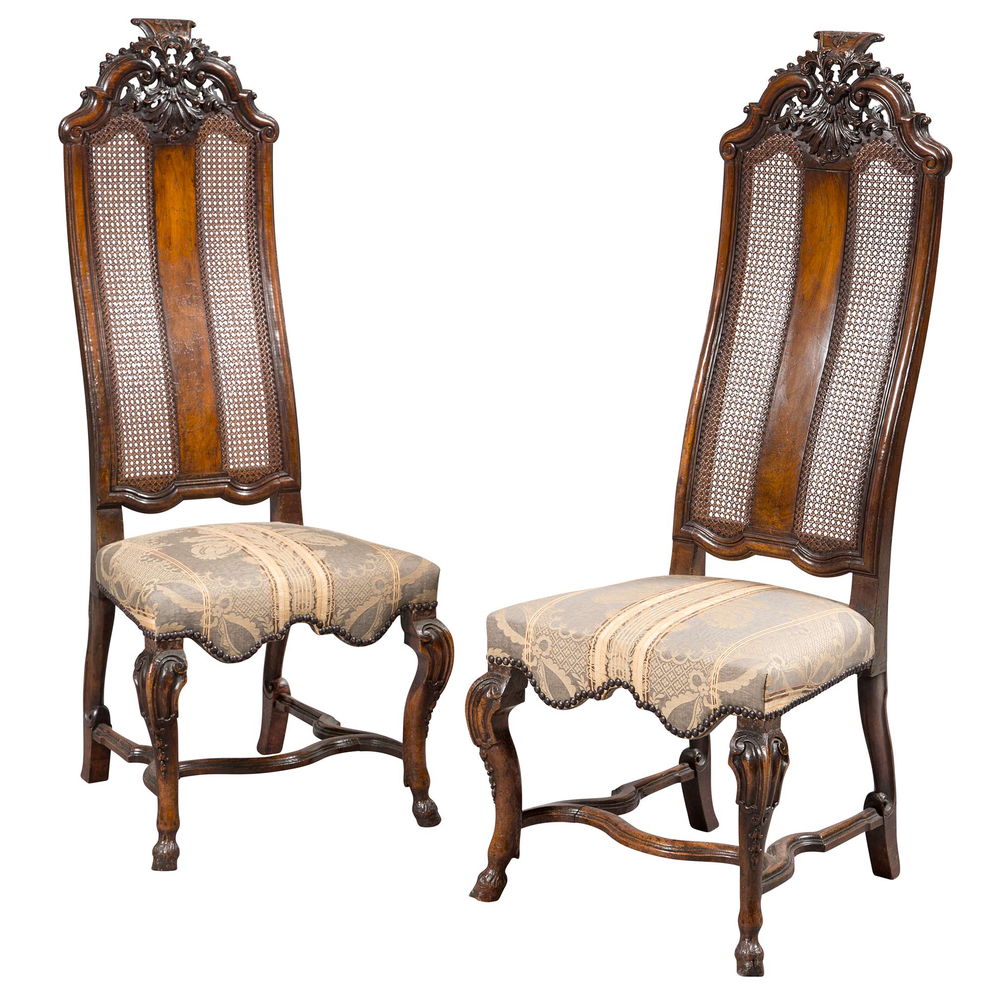 Lot image - Pair of William III Walnut Side Chairs