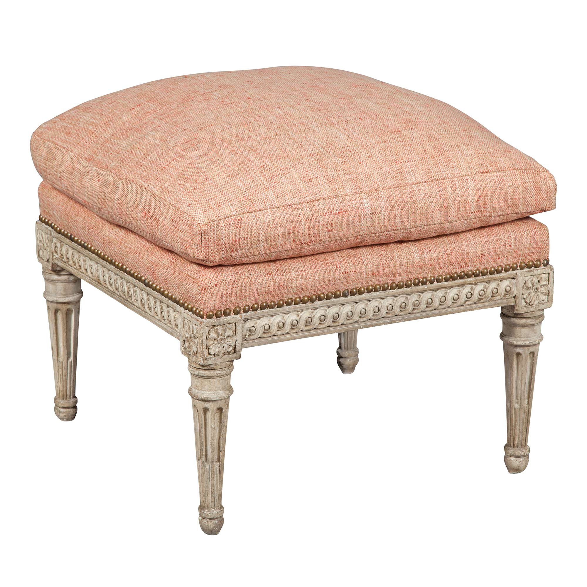 Lot image - Louis XVI White-Painted Stool/Tabouret