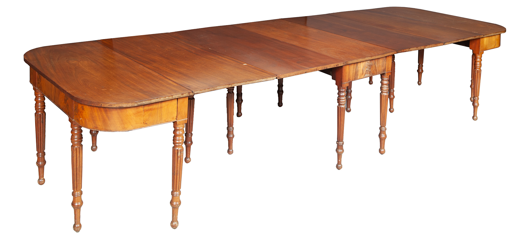 Lot image - Classical Mahogany Three-Part Dining Table