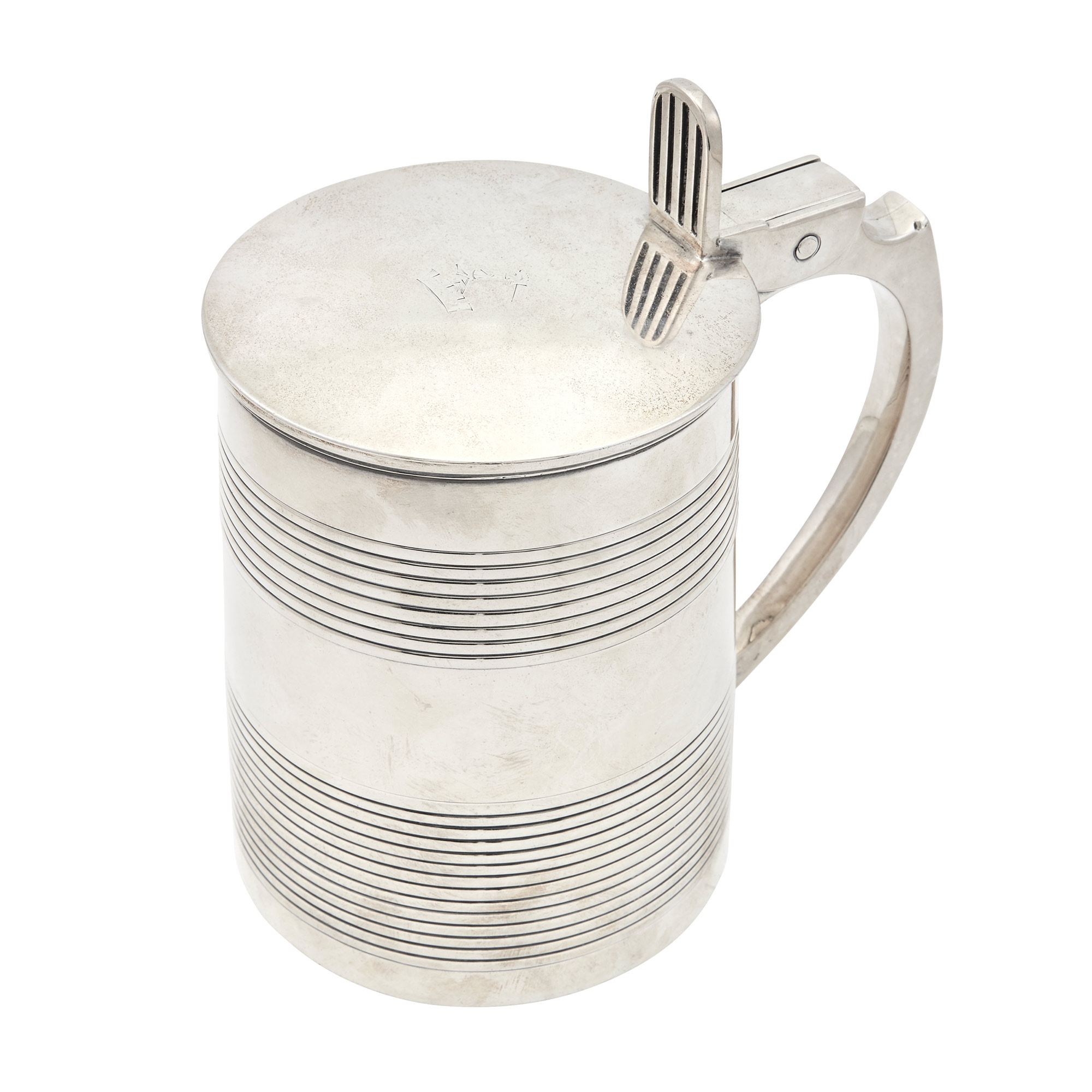 Lot image - George III Sterling Silver Covered Tankard