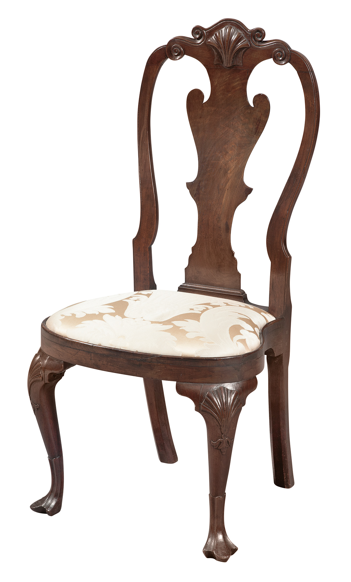 Lot image - Queen Anne Walnut Side Chair