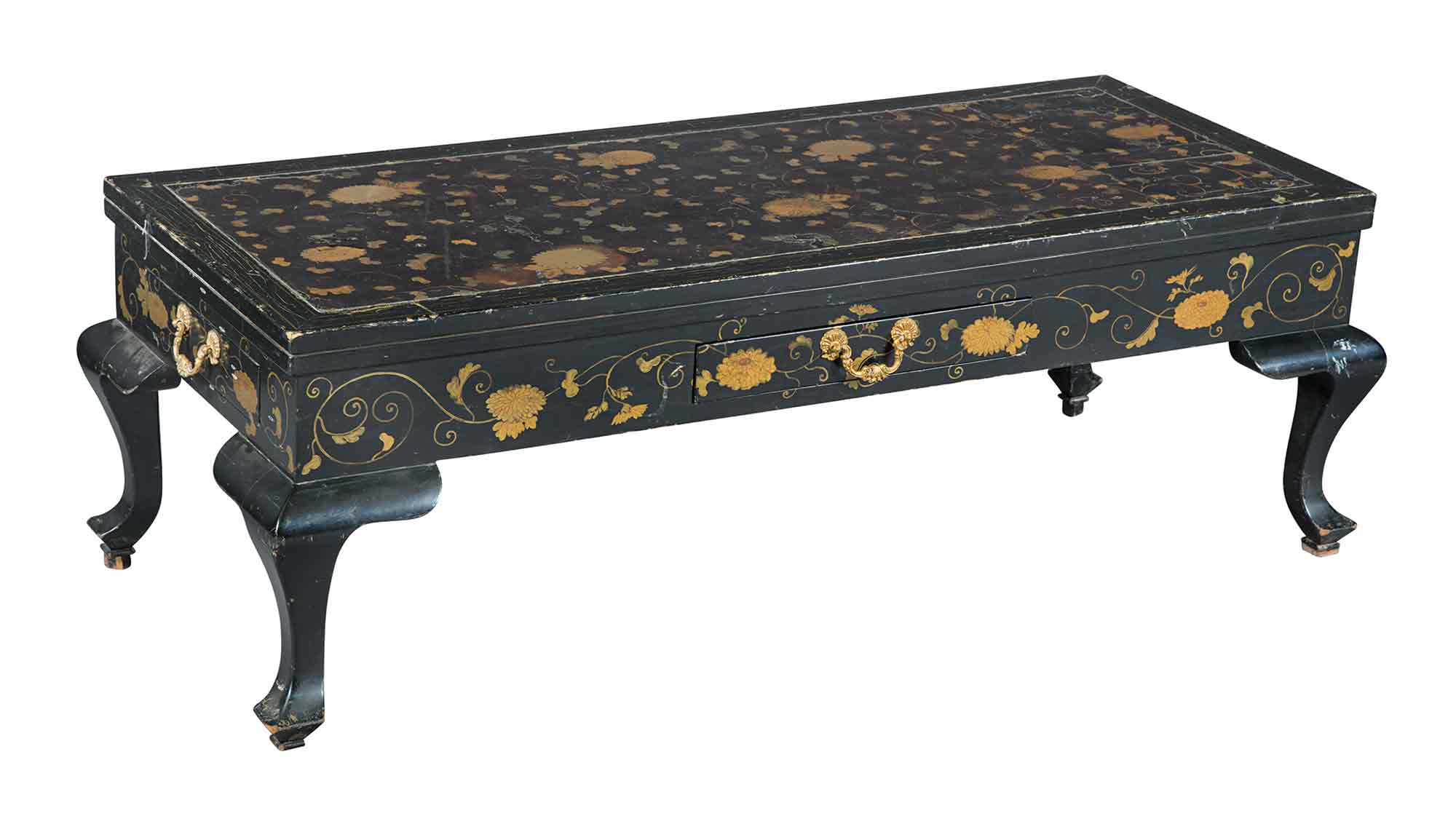 Lot image - Japanese Black Lacquer and Parcel-Gilt Panel Panel