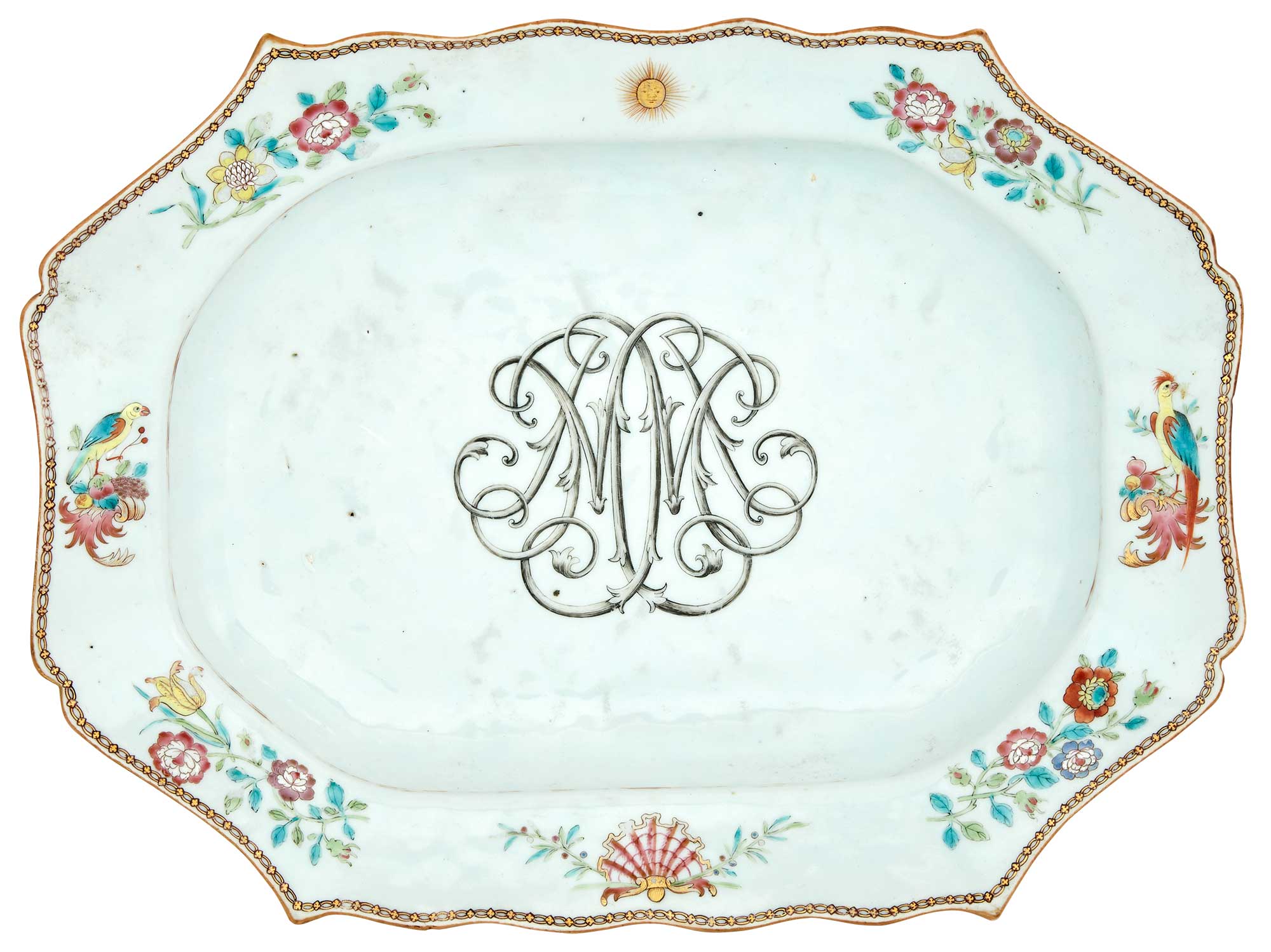 Lot image - A Chinese Famille Rose Platter