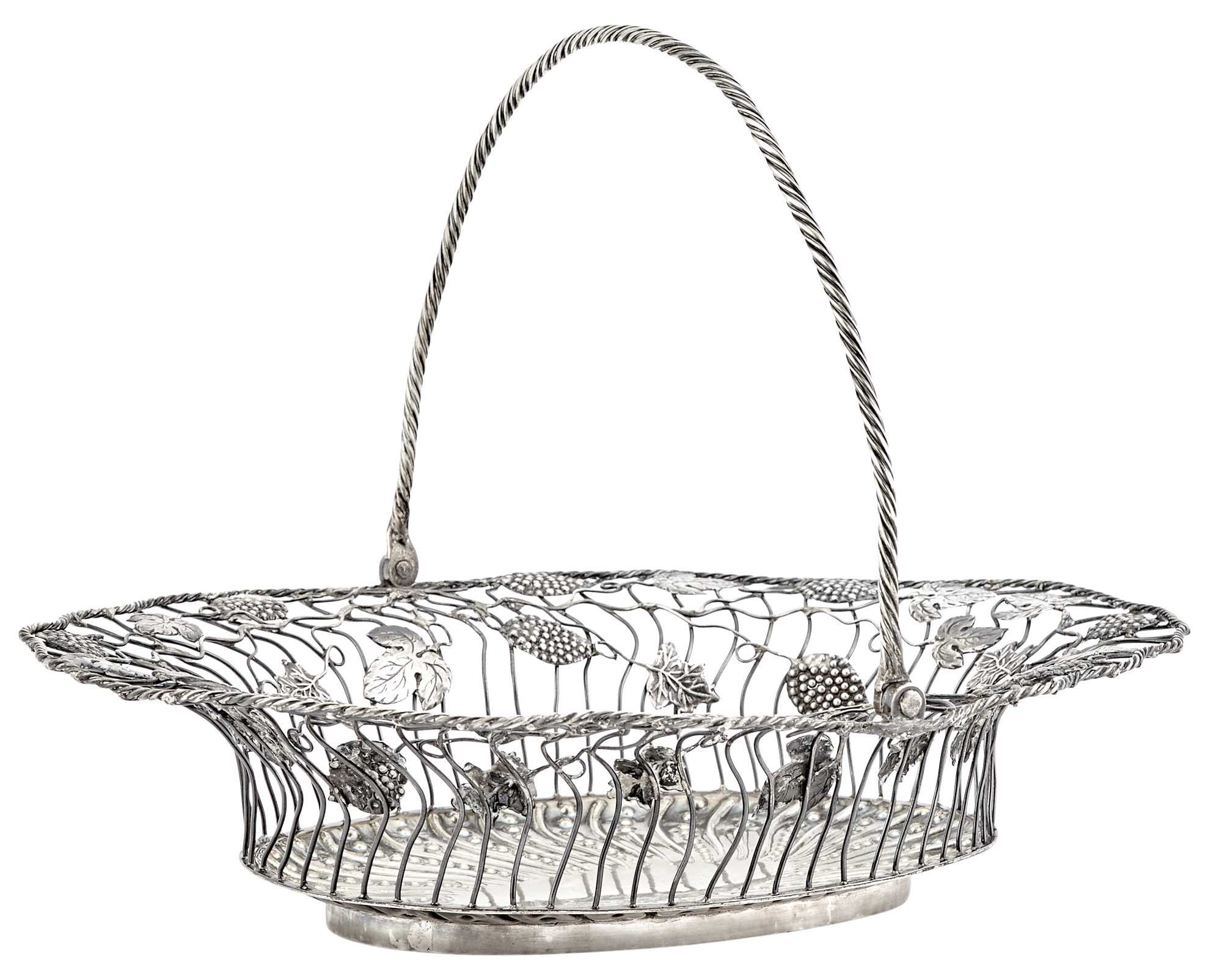 Lot image - George III Sterling Silver Cake Basket