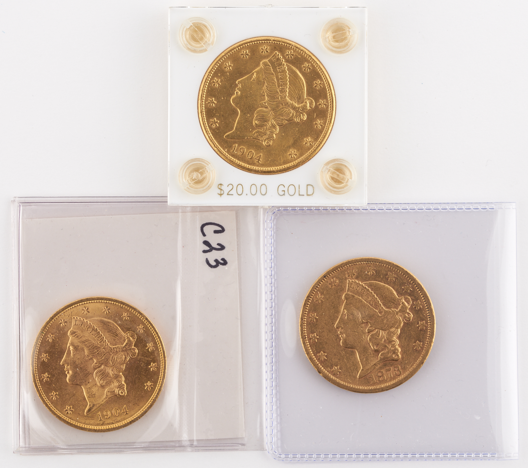 Lot image - United States $20 Liberty Head Group