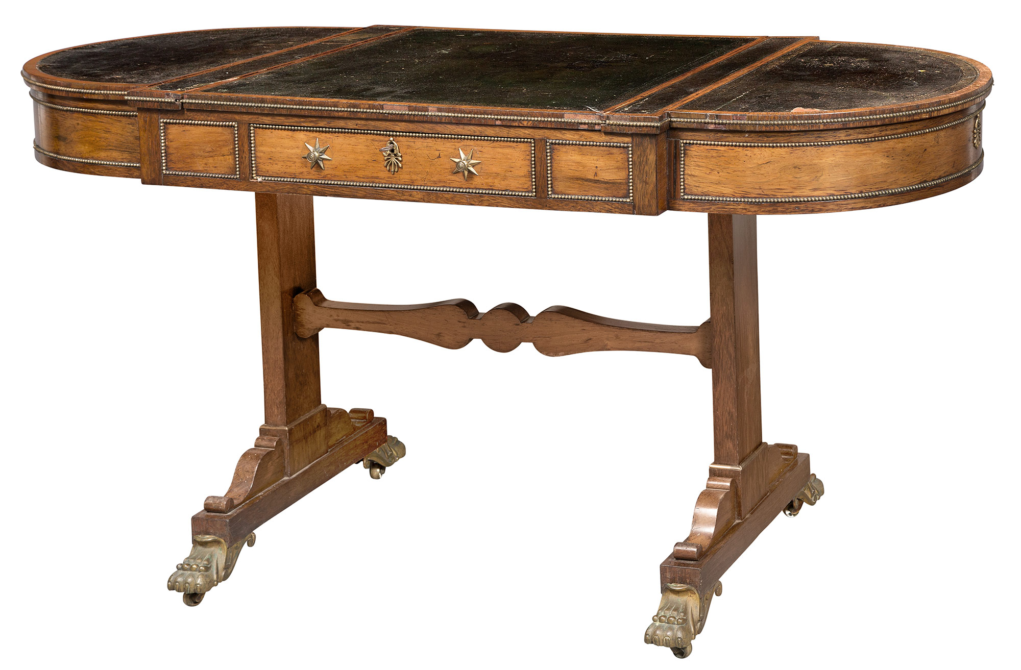 Lot image - Regency Gilt-Metal-Mounted Rosewood Games Table attributed to Gillows
