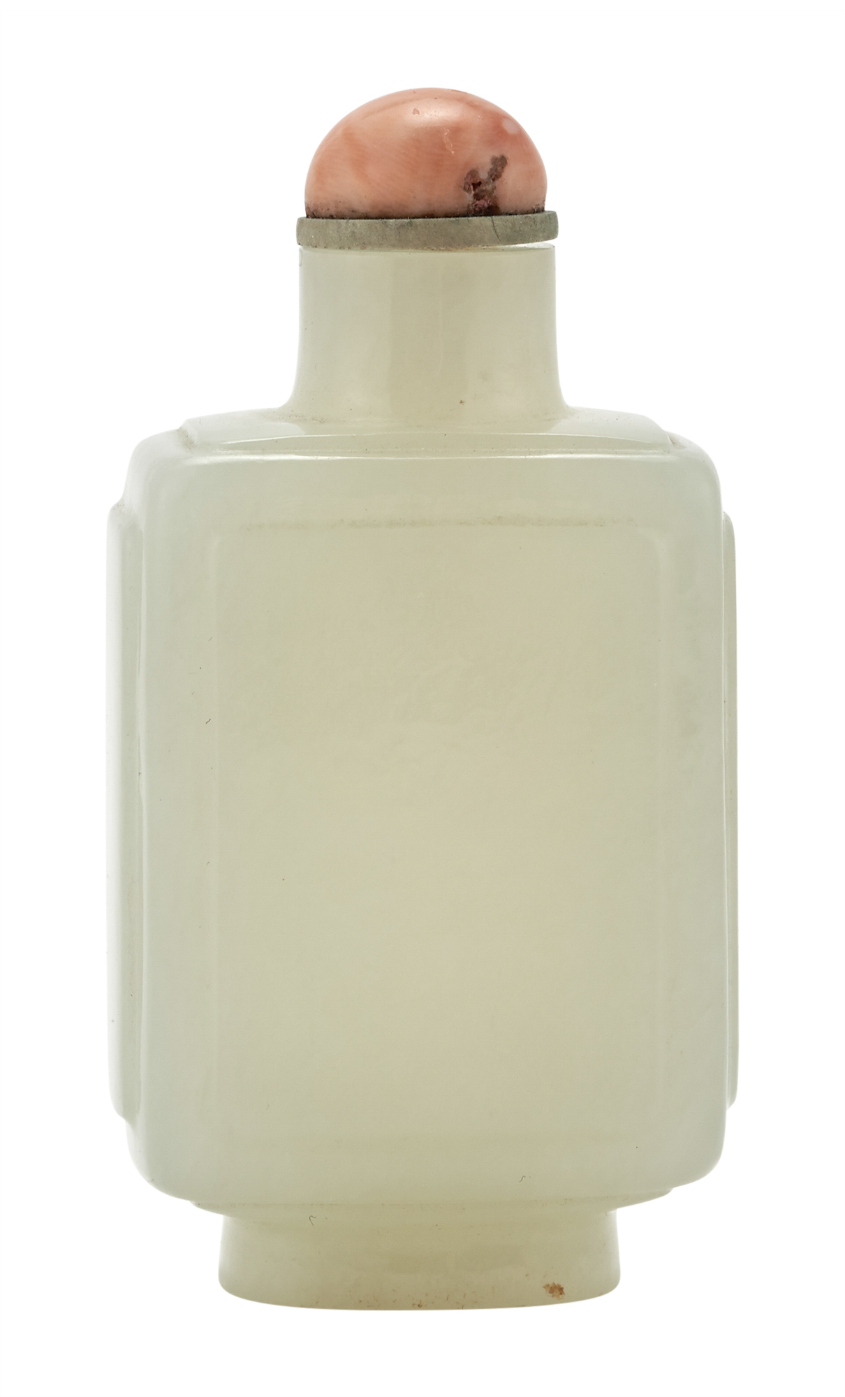 Lot image - A Chinese White Jade Snuff Bottle