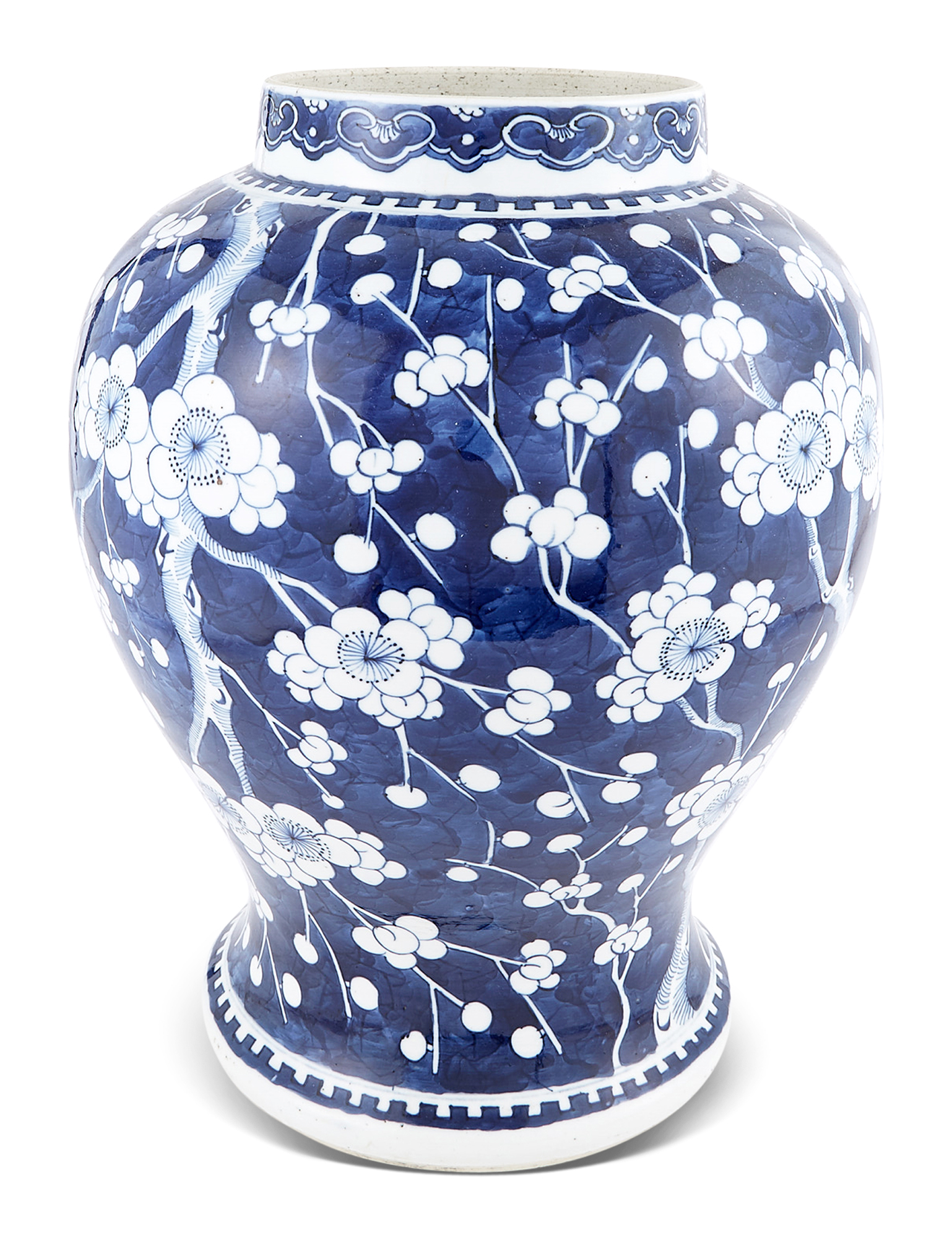 Lot image - A Chinese Blue and White Porcelain Baluster Vase