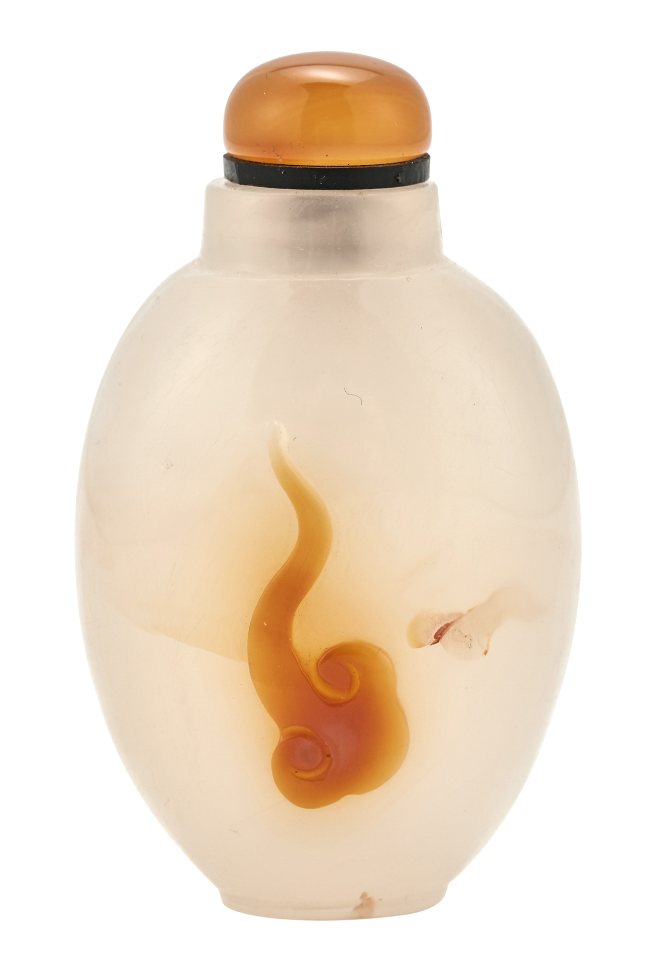 Lot image - A Chinese Agate Snuff Bottle