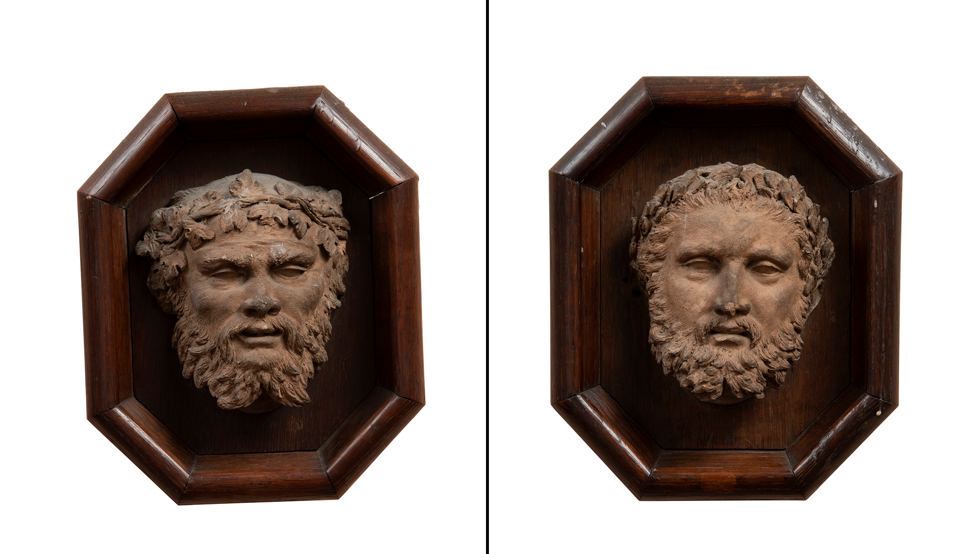 Lot image - Pair of Italian Neoclassical Terracotta Masks