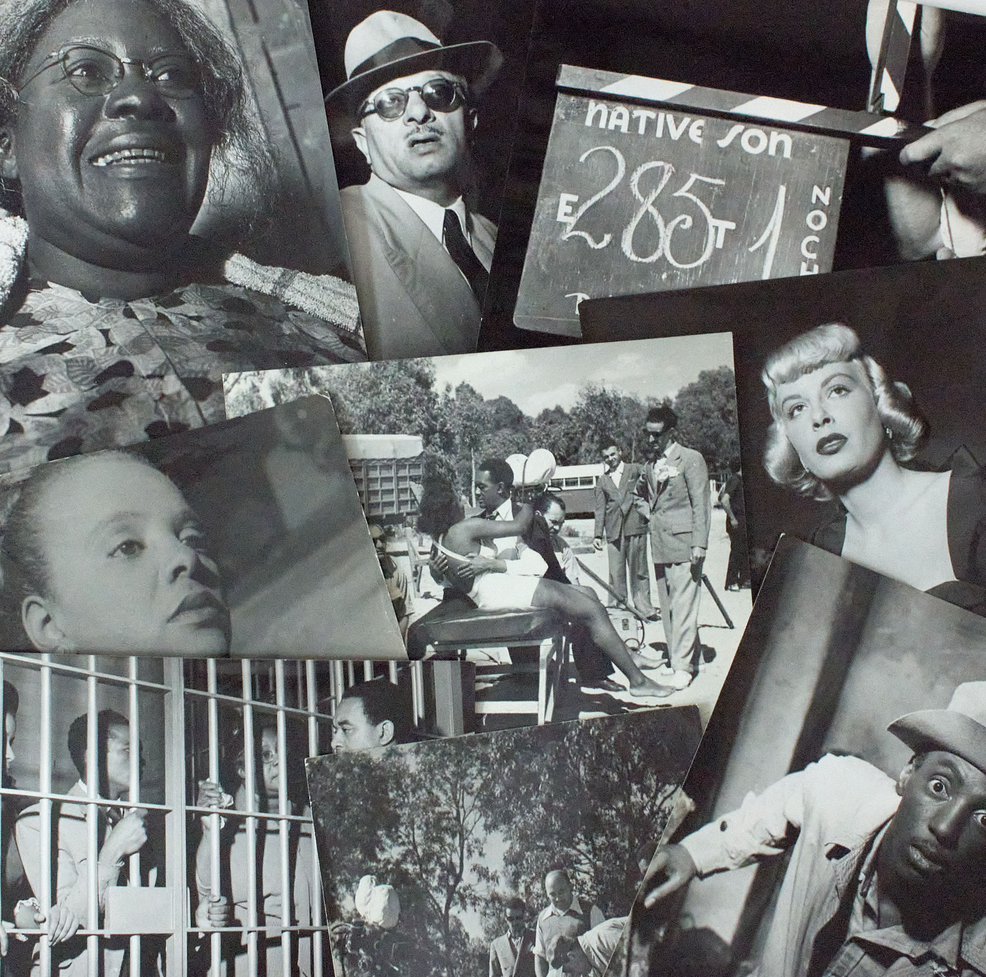 Lot image - [AFRICAN AMERICAN FILM HISTORY]  GISELE FREUND. The shooting of Richard Wrights Native Son