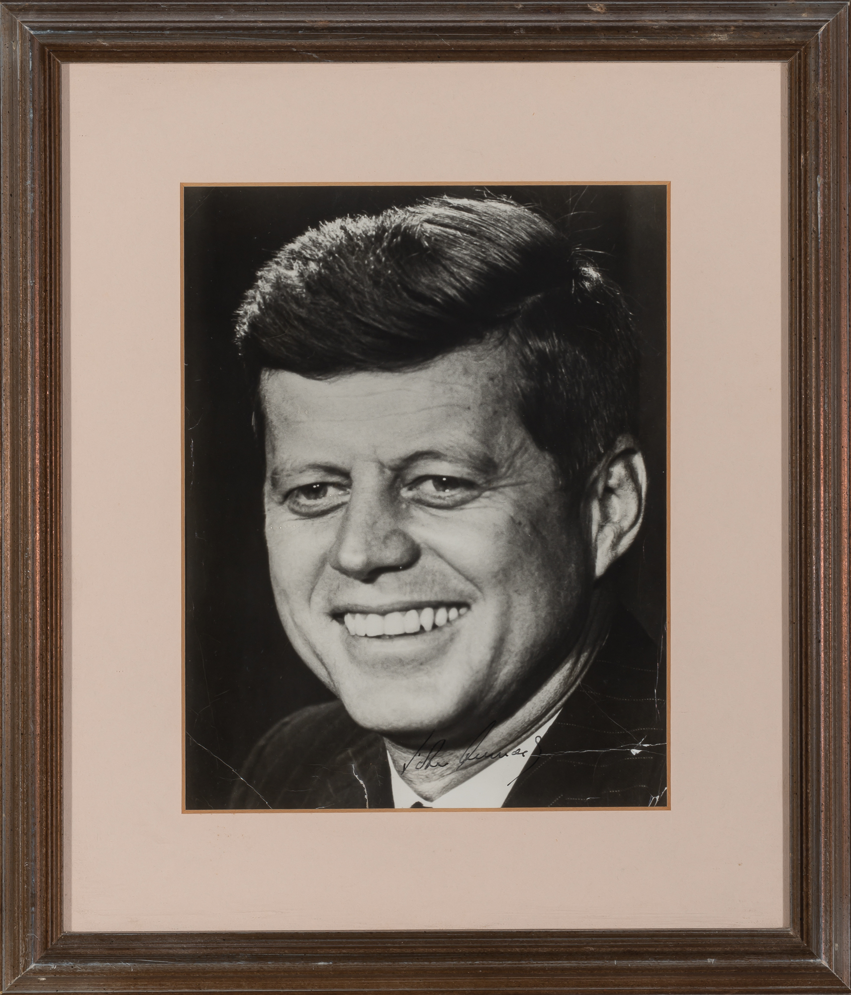 Lot image - KENNEDY, JOHN F.  Signed campaign photograph.