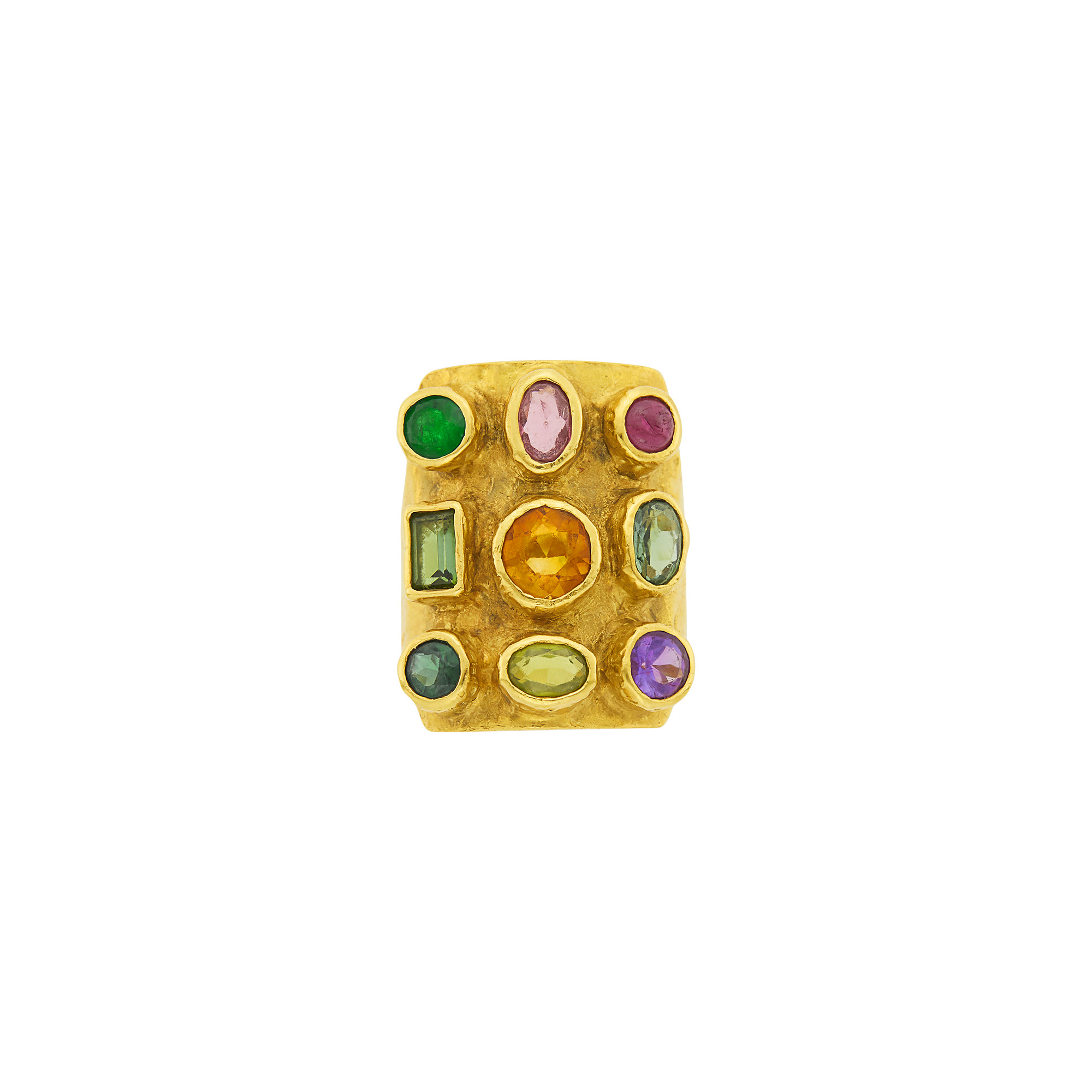 Lot image - Ed Weiner Gold and Gem-Set Ring