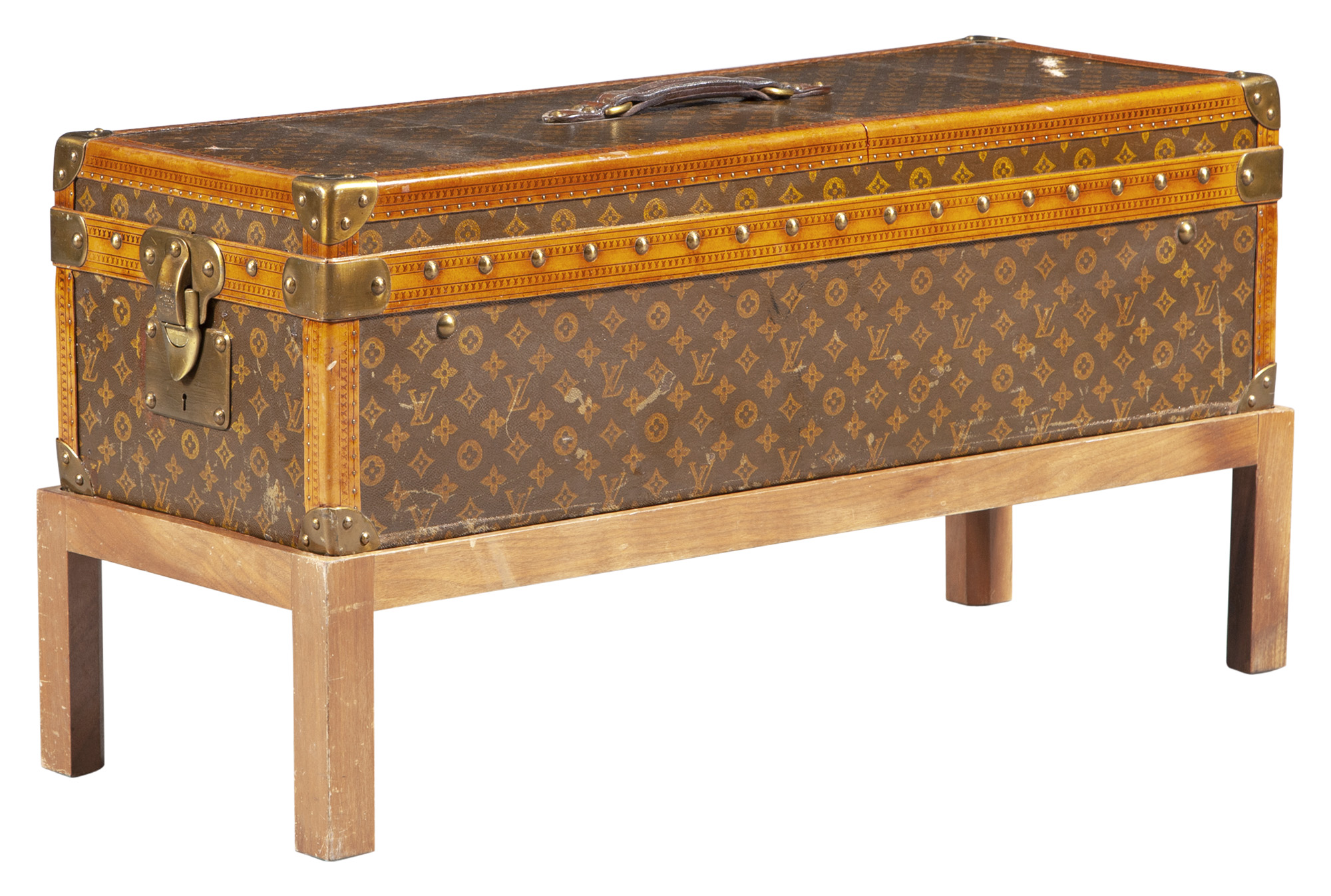 Lot image - Limited Edition Louis Vuitton Monogram Canvas Library Trunk with Stand