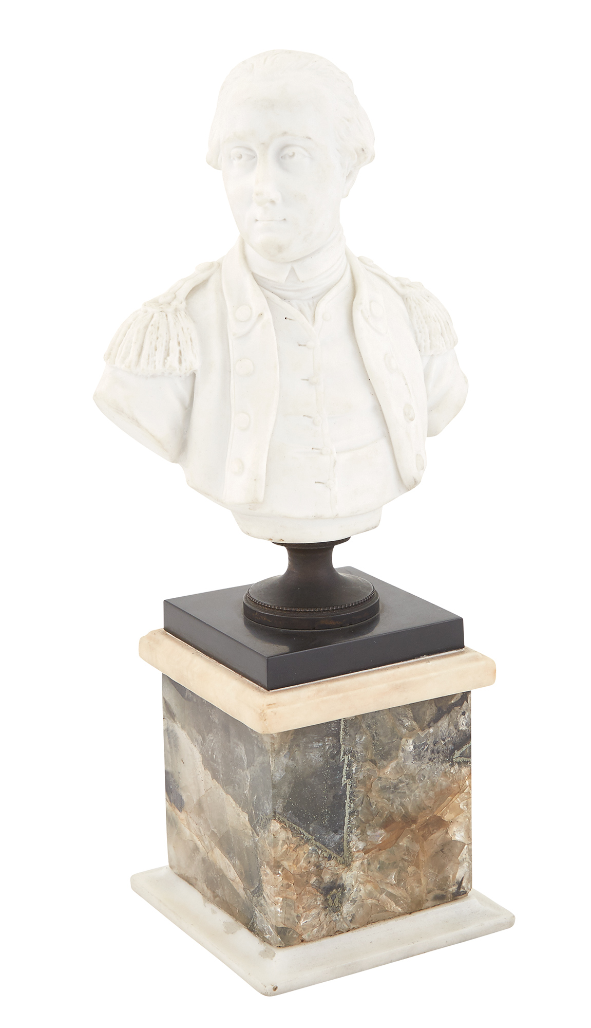 Lot image - Sevres Bisque Porcelain Bust of Lafayette