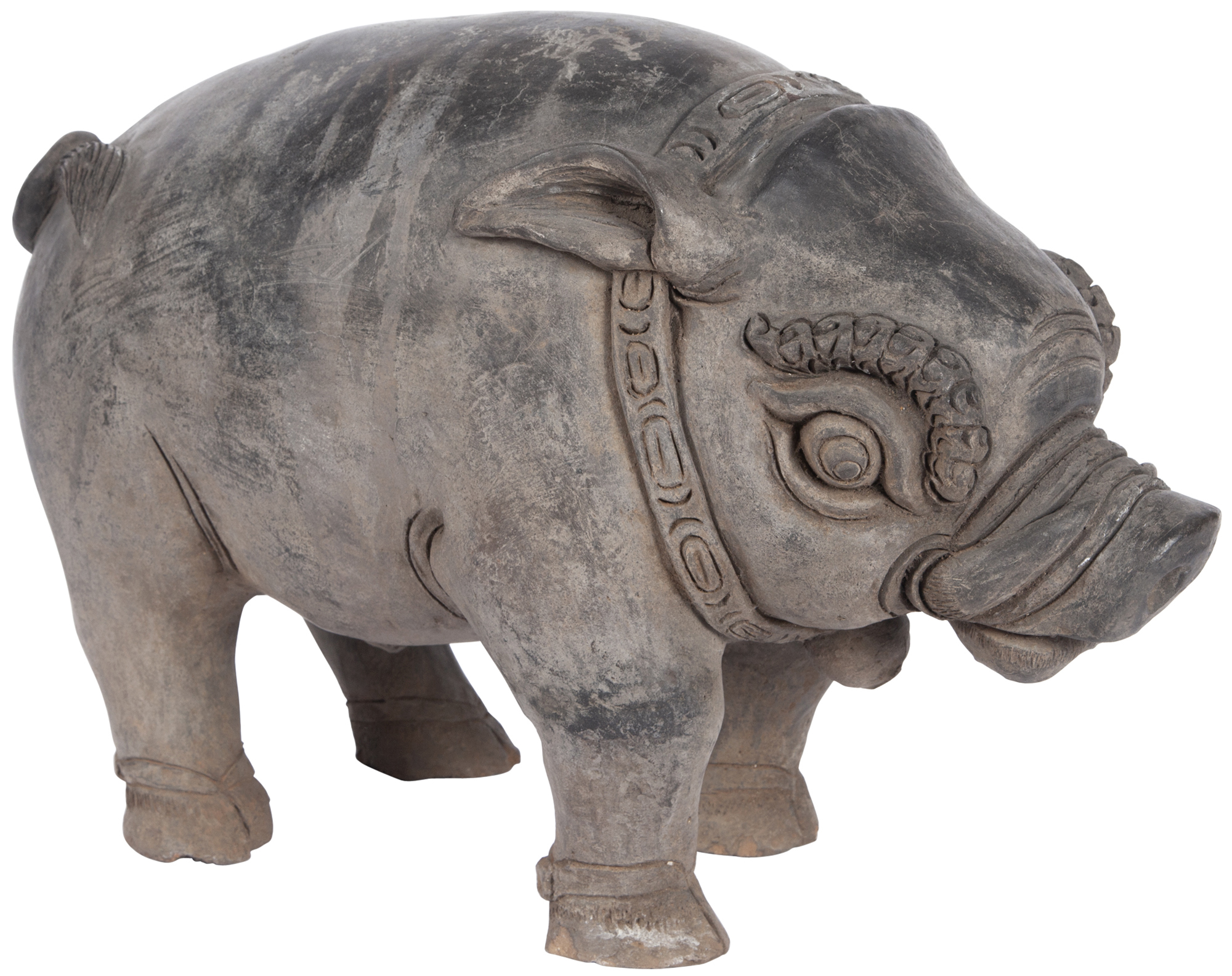 Lot image - Eastern Javanese Gray Pottery Figure of a Boar