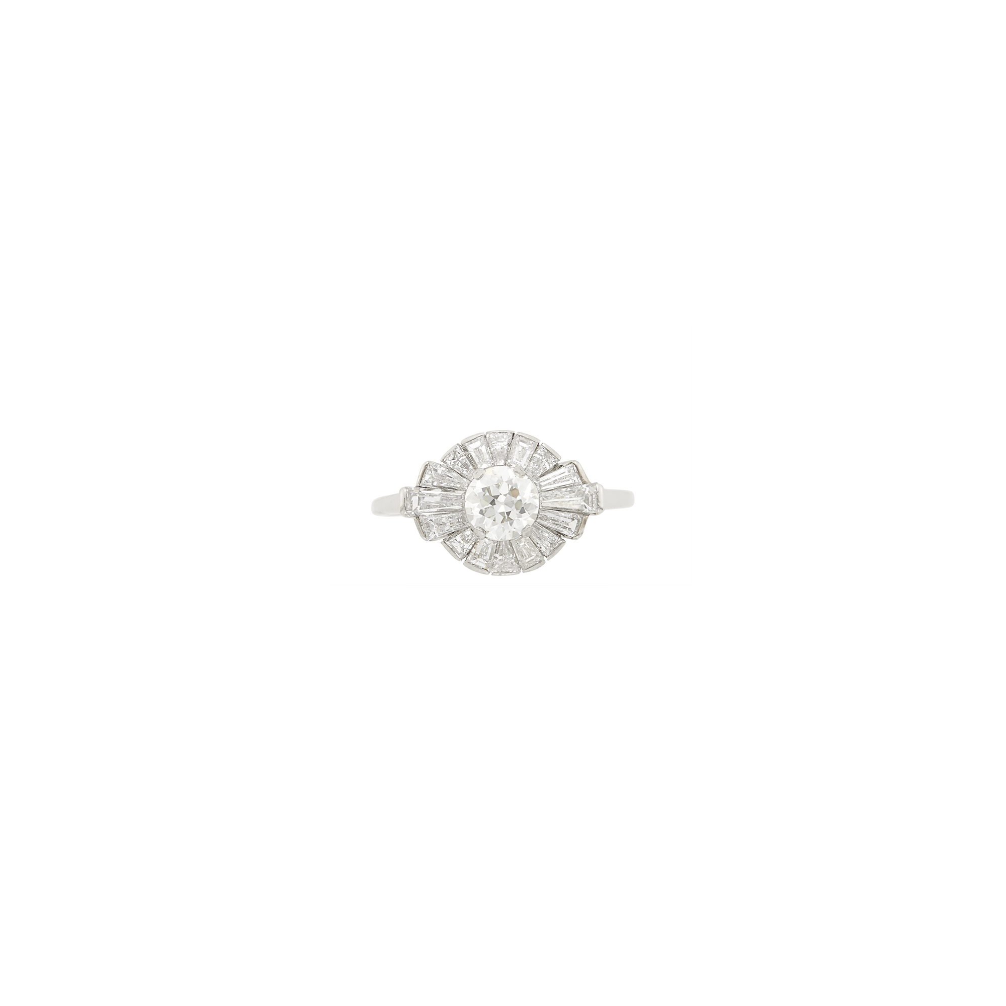 Lot image - Raymond Yard Platinum and Diamond Ring