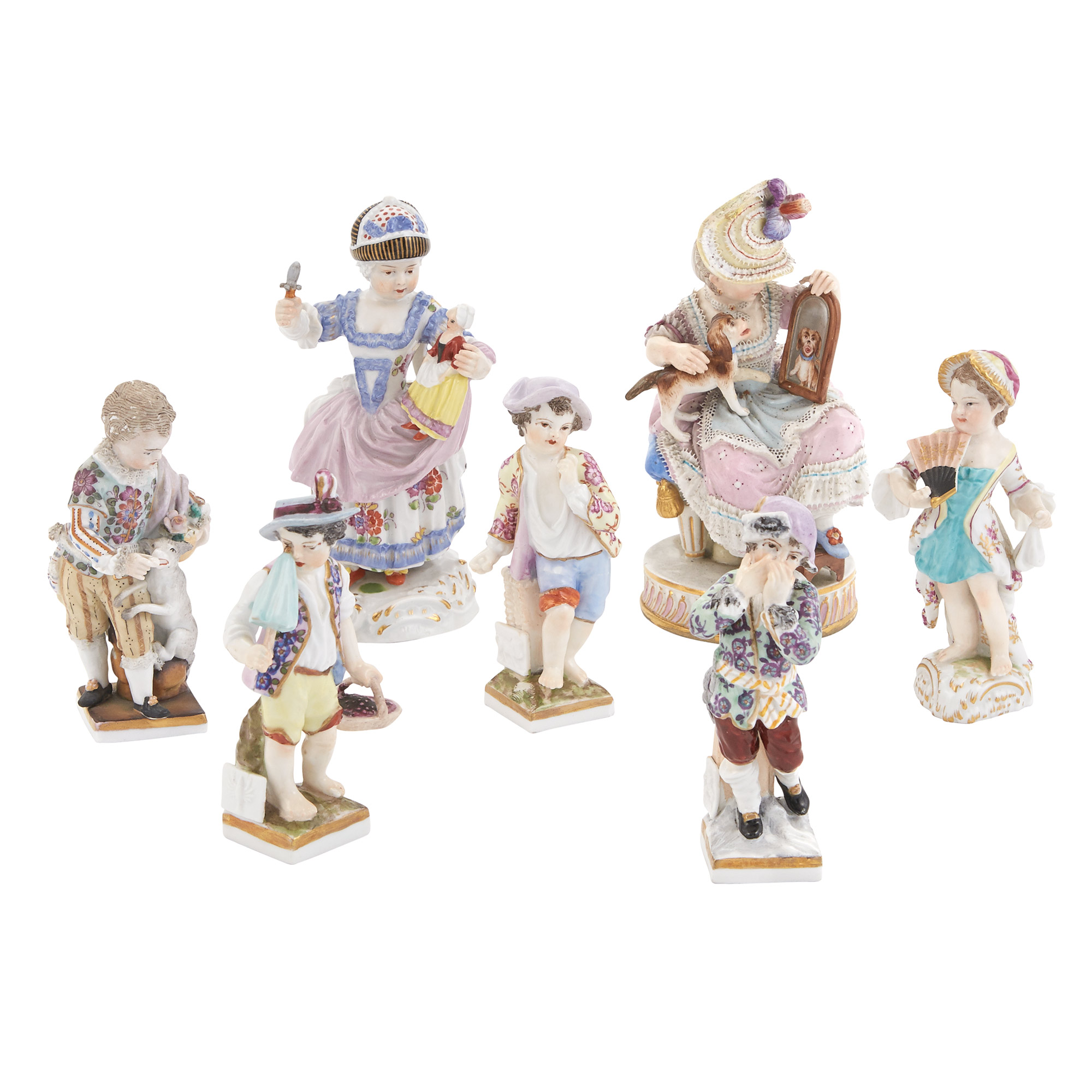 Lot image - Two Meissen Porcelain Figures