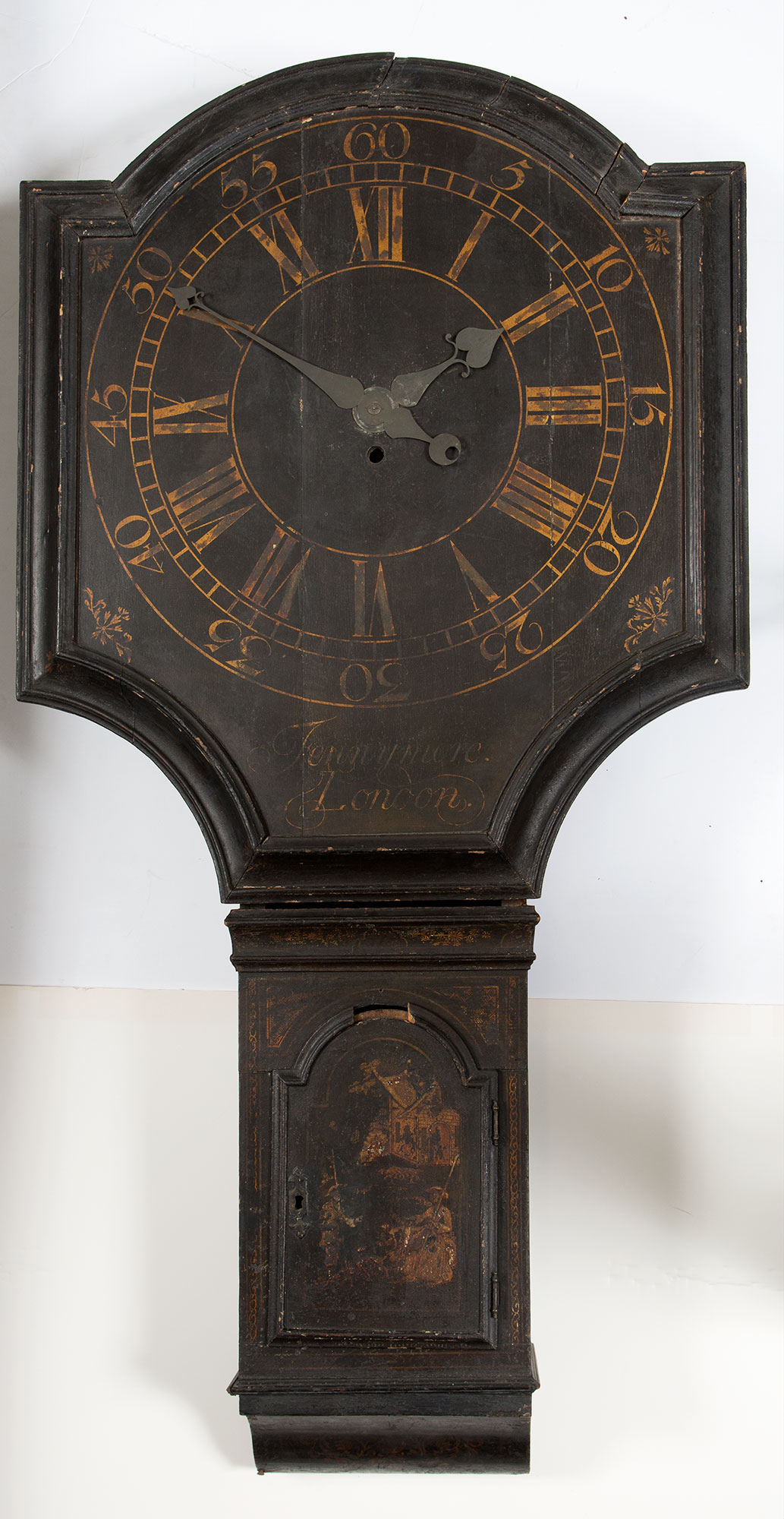 Lot image - George III Black-Japanned and Parcel-Gilt Act of Parliament Clock
