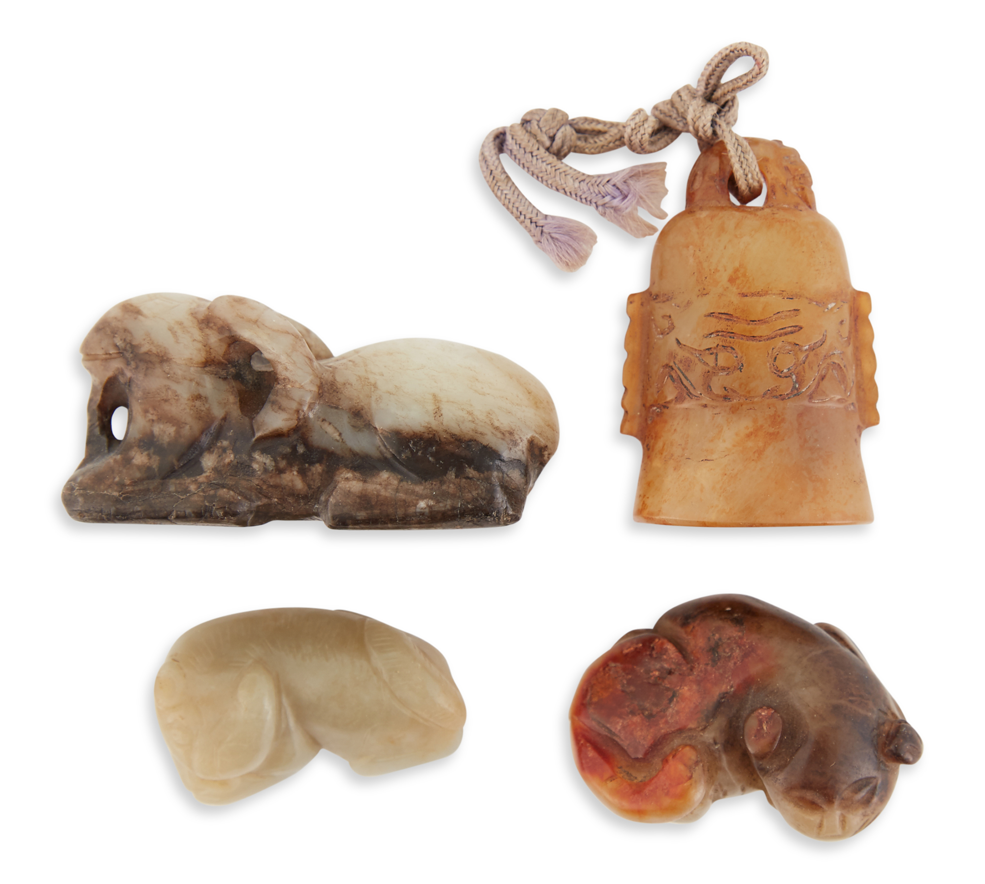 Lot image - Four Chinese Jade Carvings