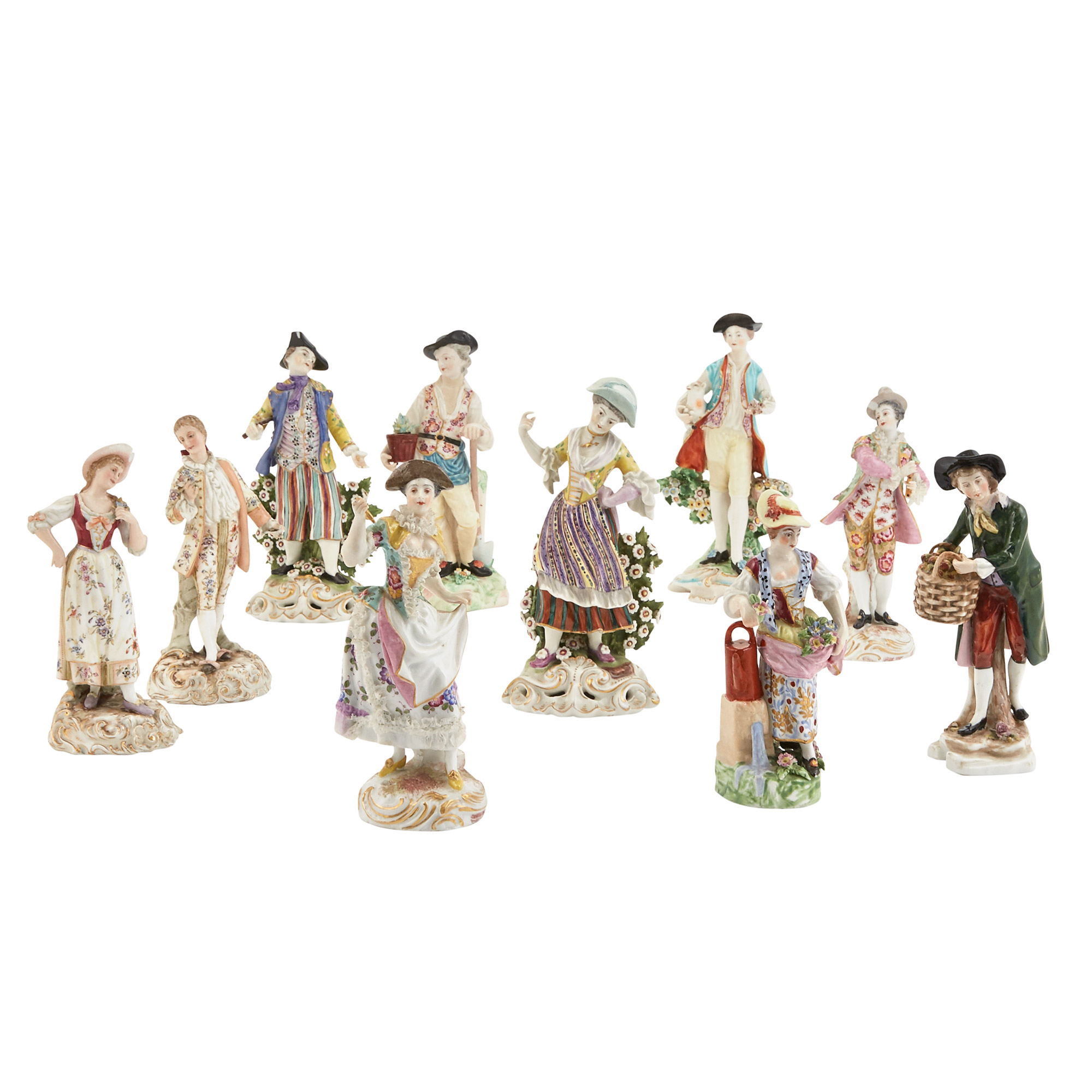 Lot image - Miscellaneous Group of English and Continental Porcelain Figures