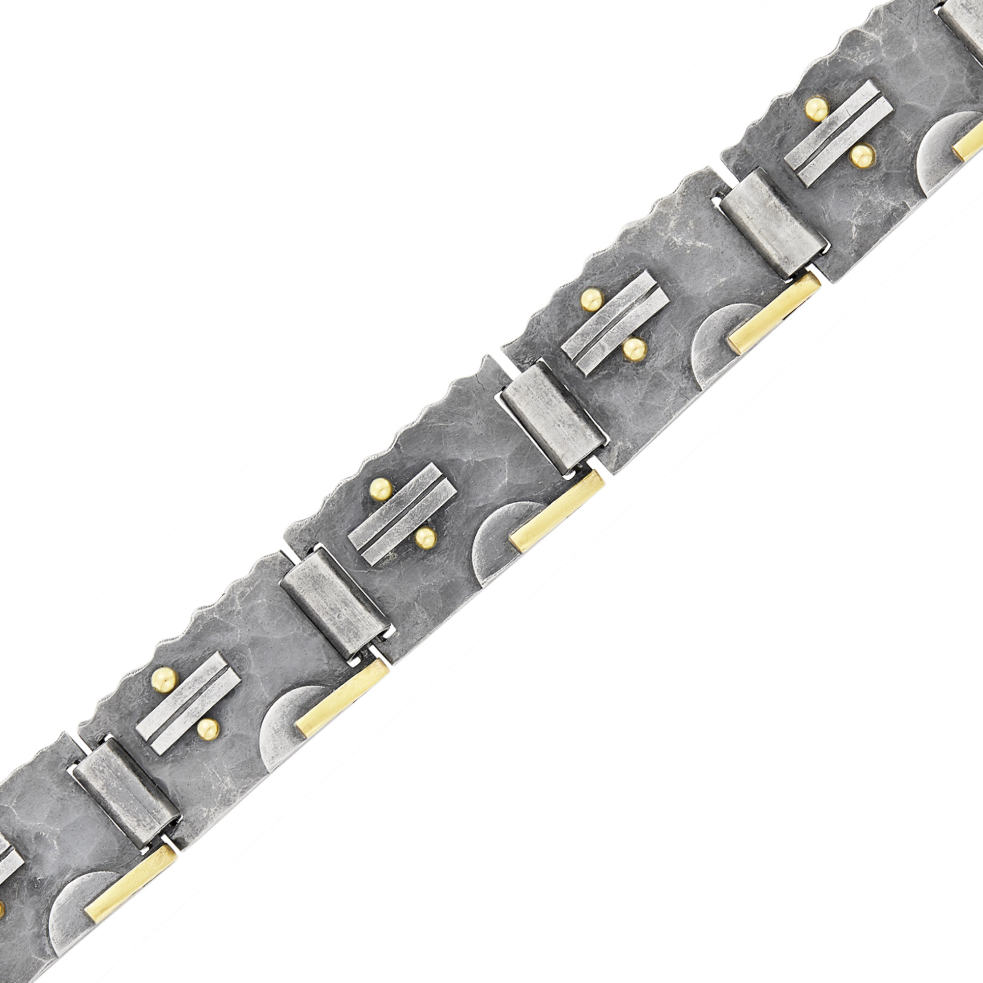 Lot image - Jean Després Silver and Gold Bracelet, France