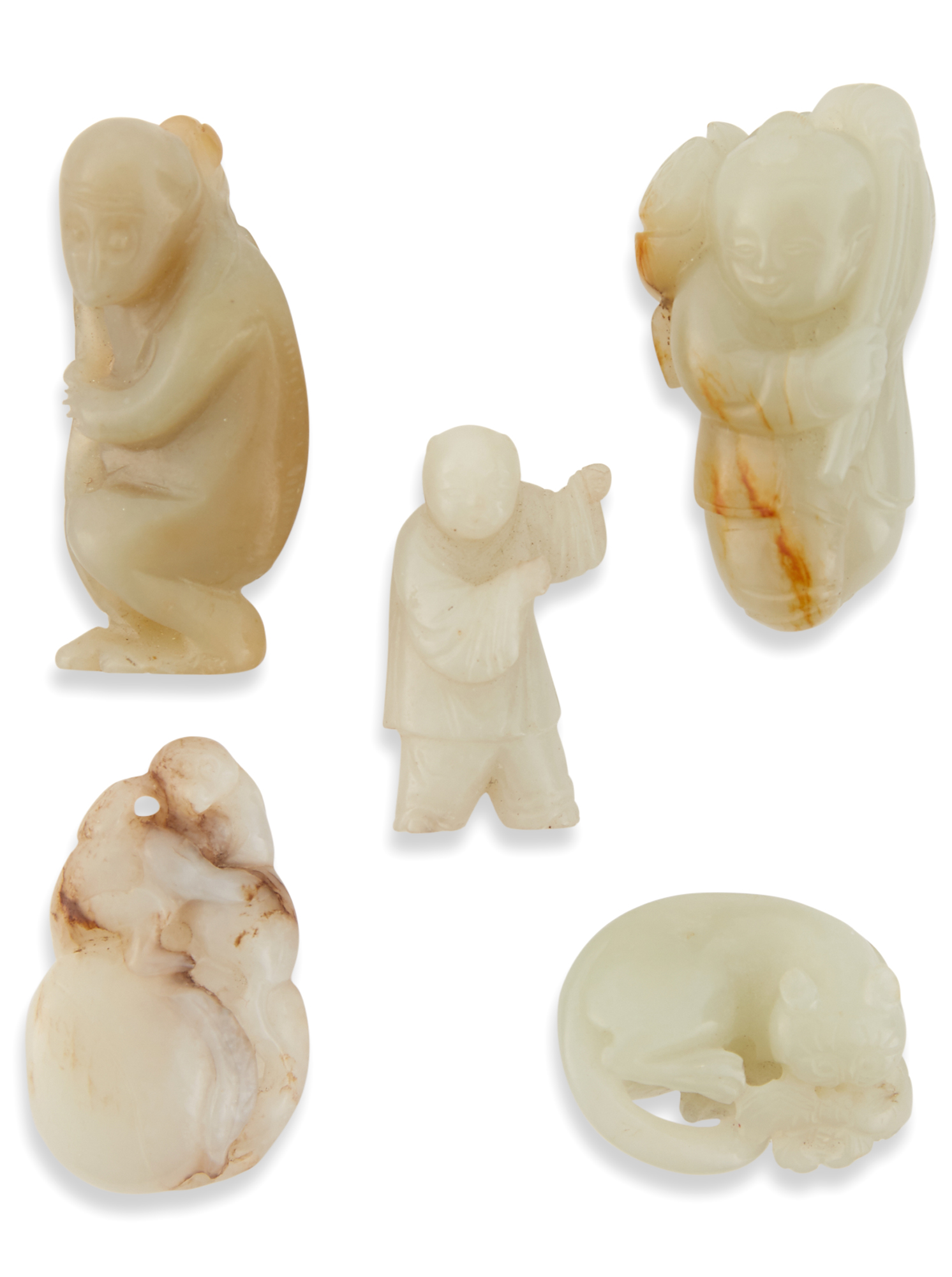 Lot image - A Group of Five Chinese Jade Carvings