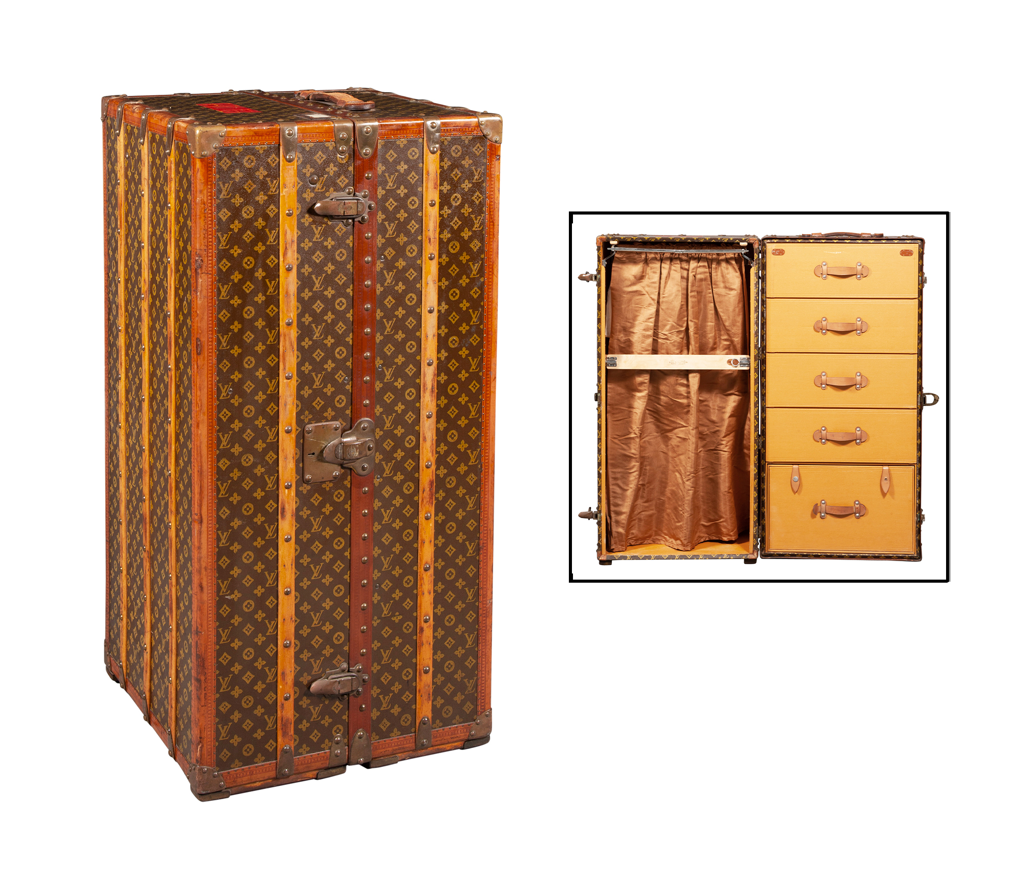 Lot image - Louis Vuitton Monogram Canvas Wardrobe Trunk