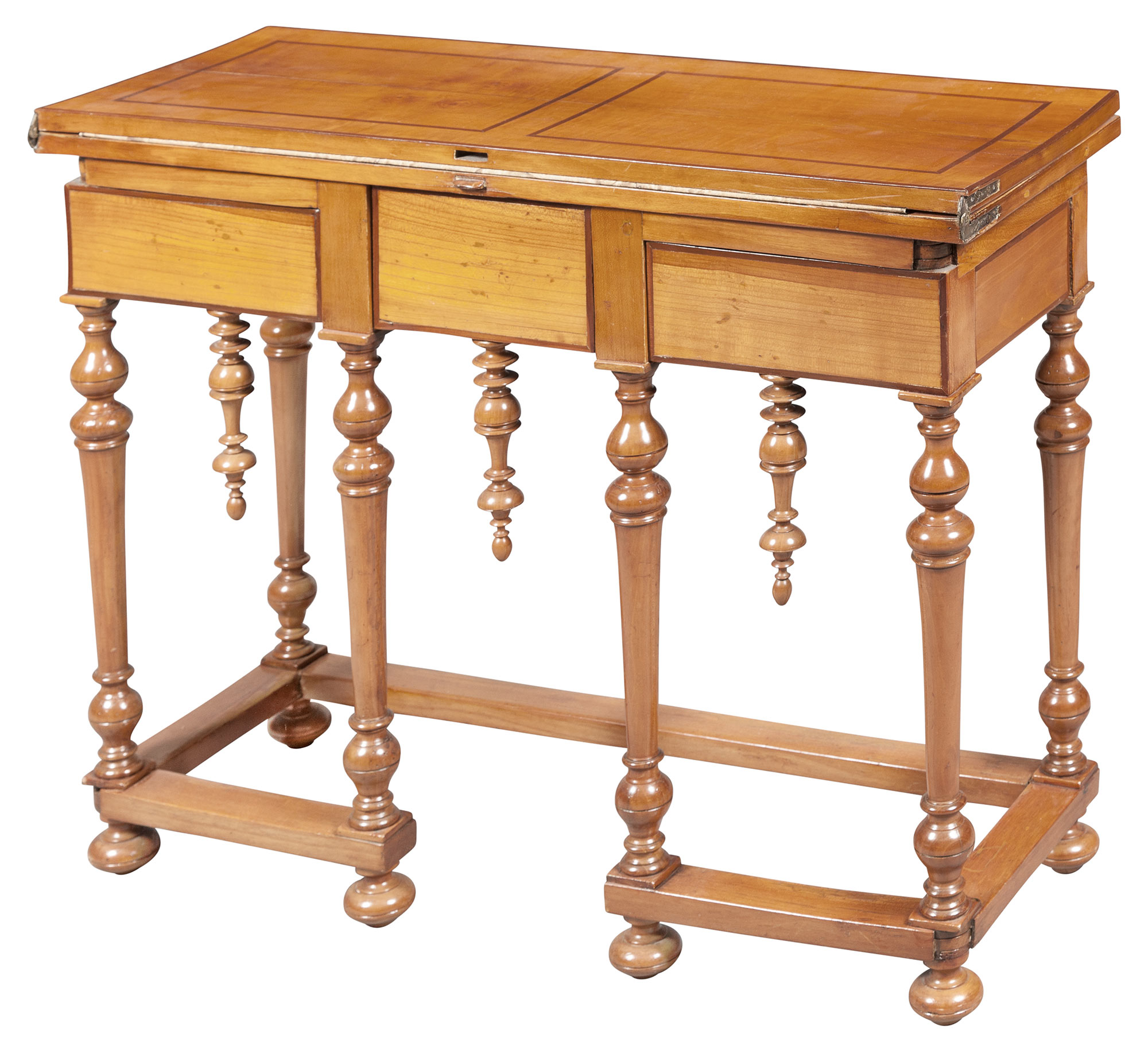 Lot image - Continental Inlaid Fruitwood Games Table