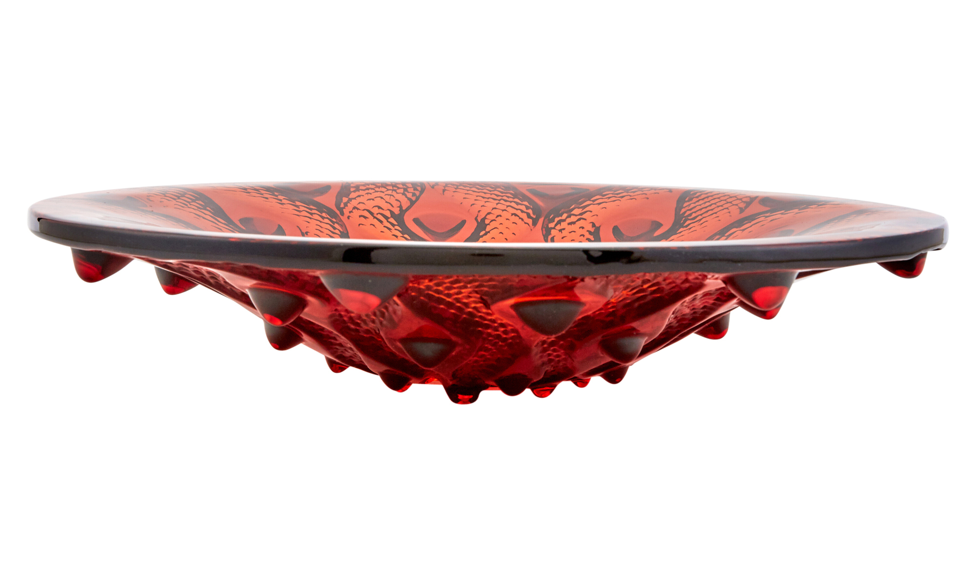 Lot image - Lalique Molded Glass Serpentine