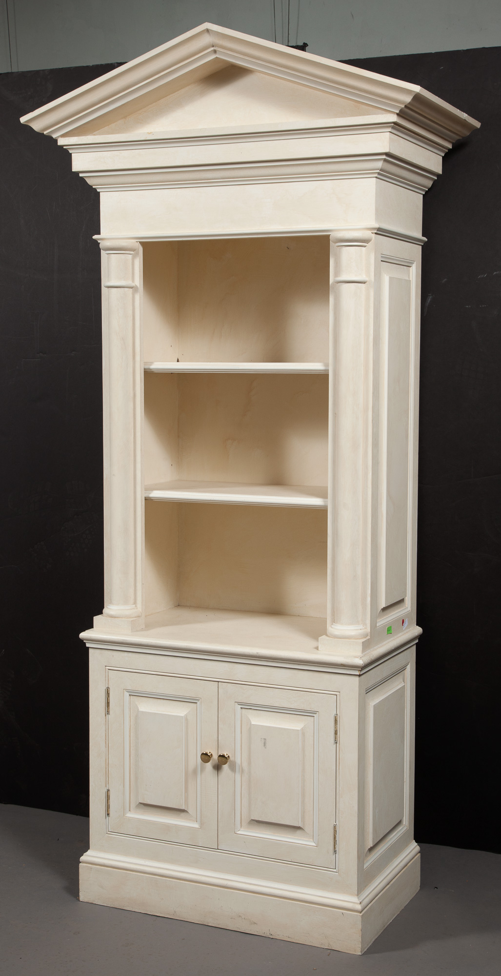 Lot image - Pair of George II Style Painted Bookcase Cabinets