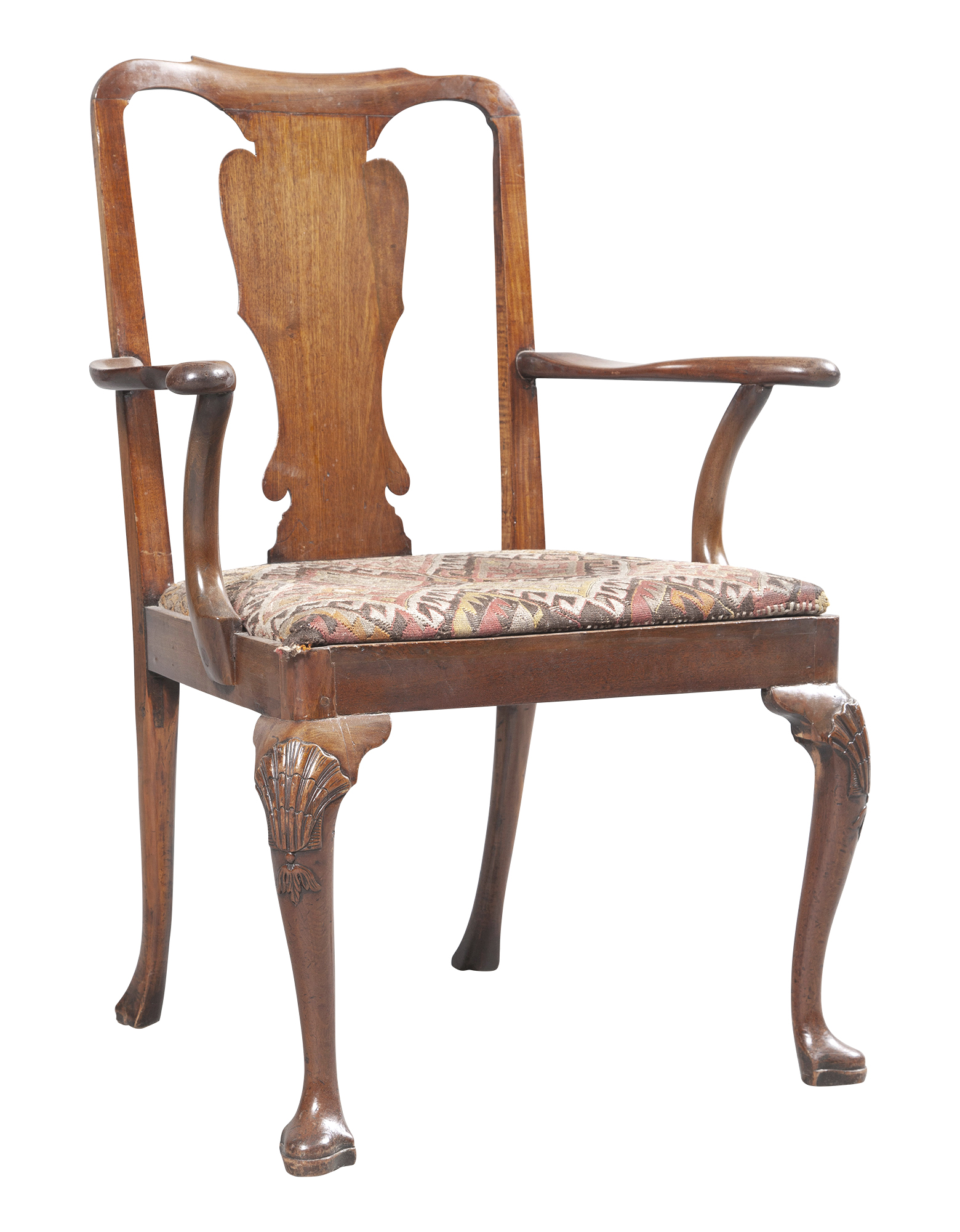 Lot image - George II Mahogany Armchair