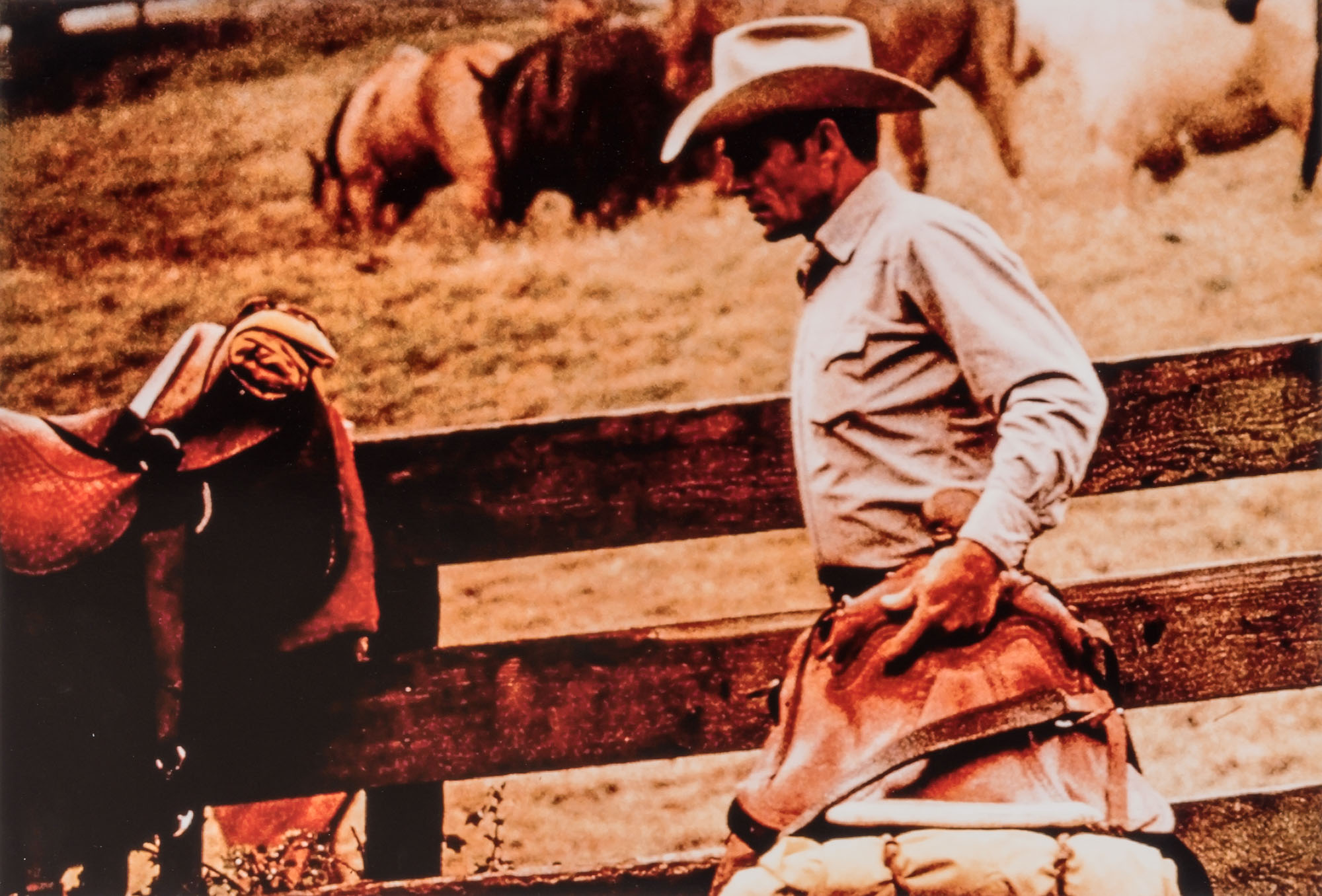 Lot image - PRINCE, RICHARD (b. 1949)  Untitled [Cowboy with saddle], from the Cowboys and Girlfriends series.