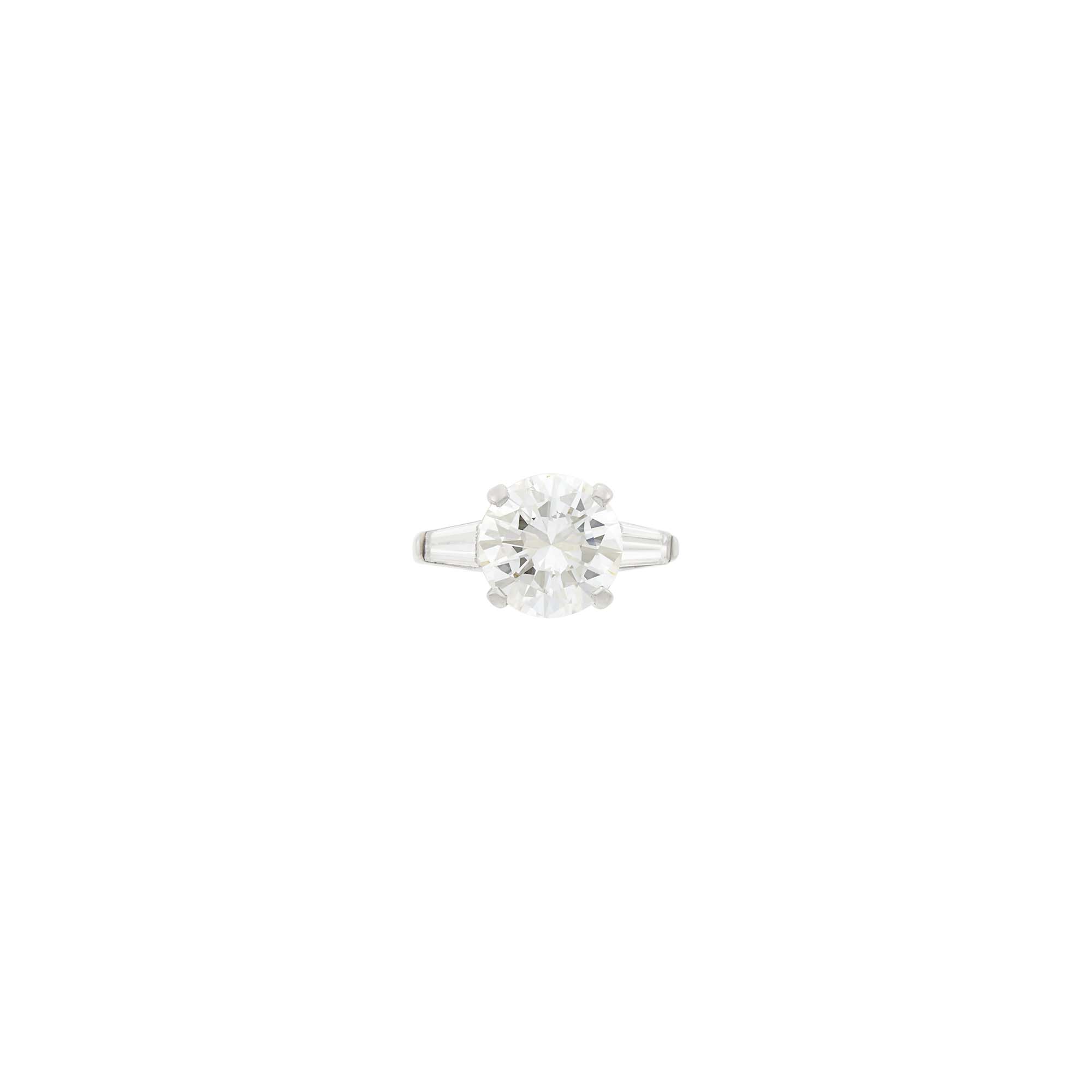 Lot image - Platinum and Diamond Ring