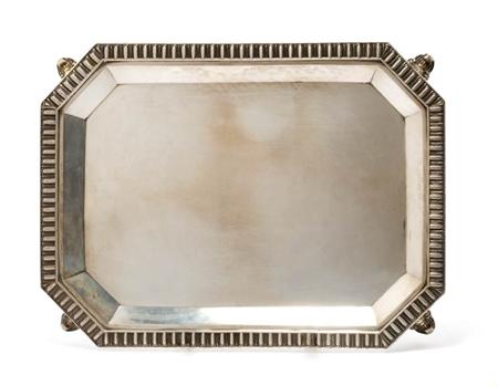 Lot image - American Coin Silver Footed Tray