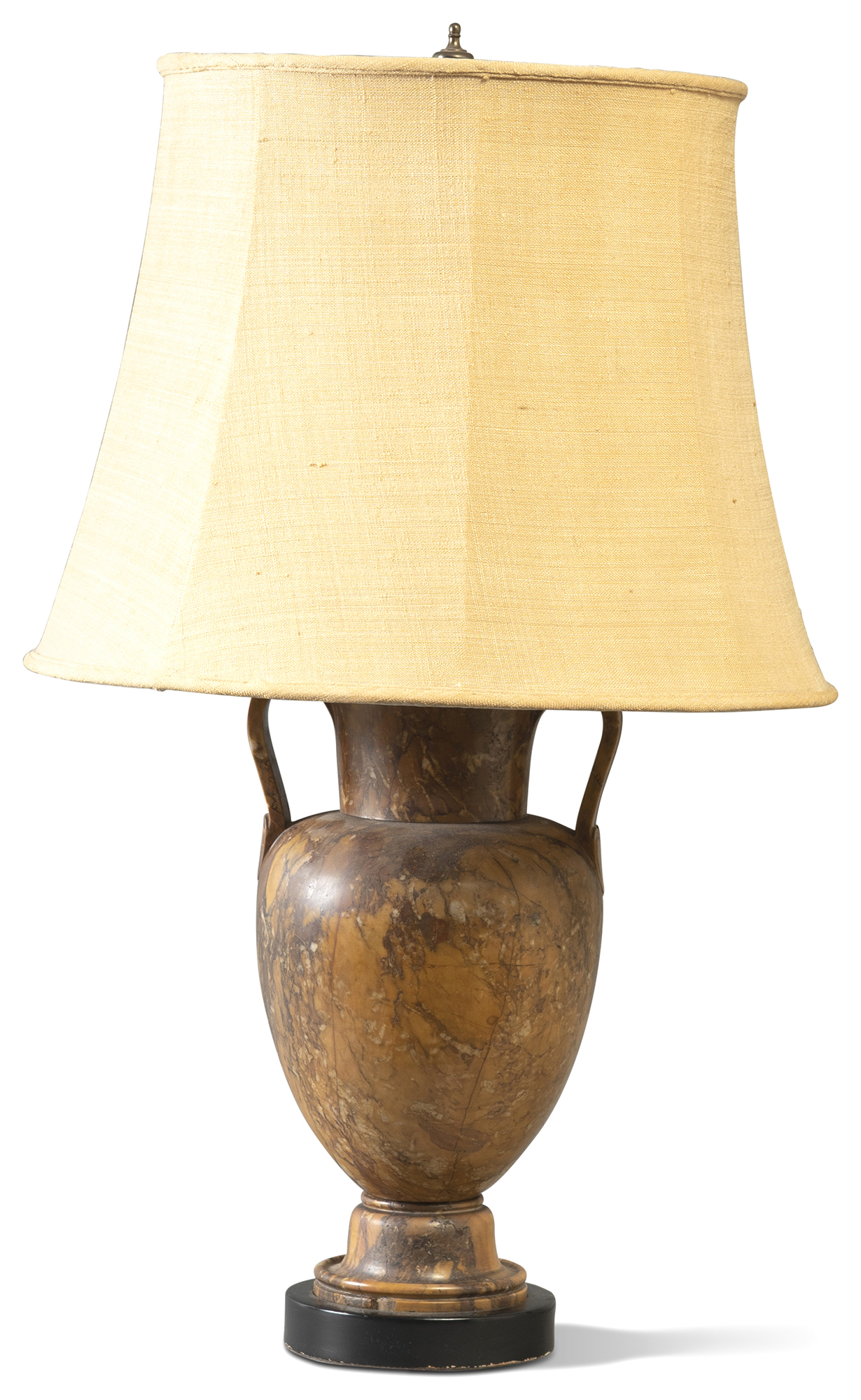 Lot image - Italian Neoclassical Sienna Marble Lamp
