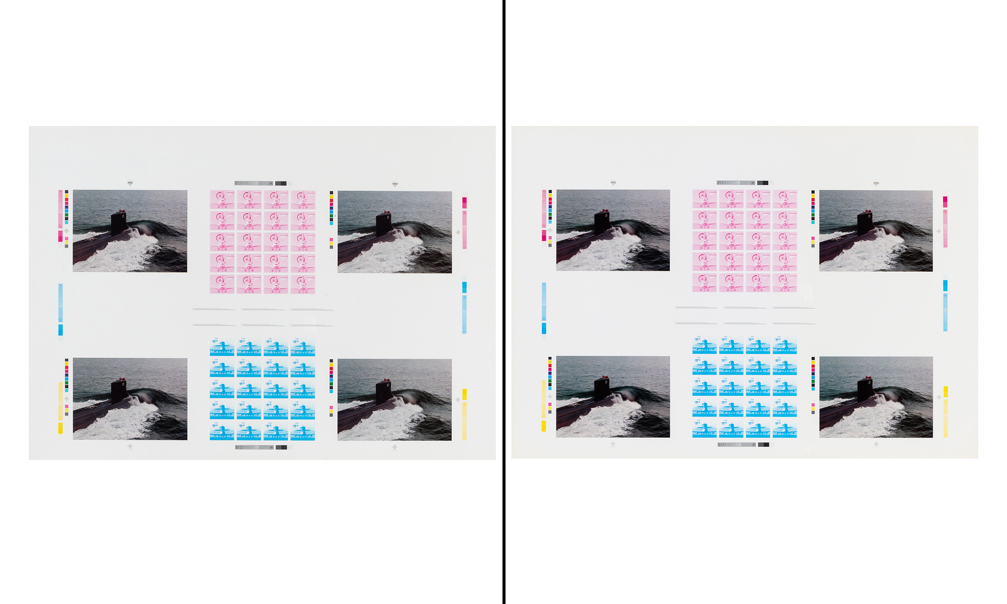 Lot image - United States Space Shuttle Issue Trail Color Sheets Sc. 3261 Pa,b; 3262 Pa,b,c,d