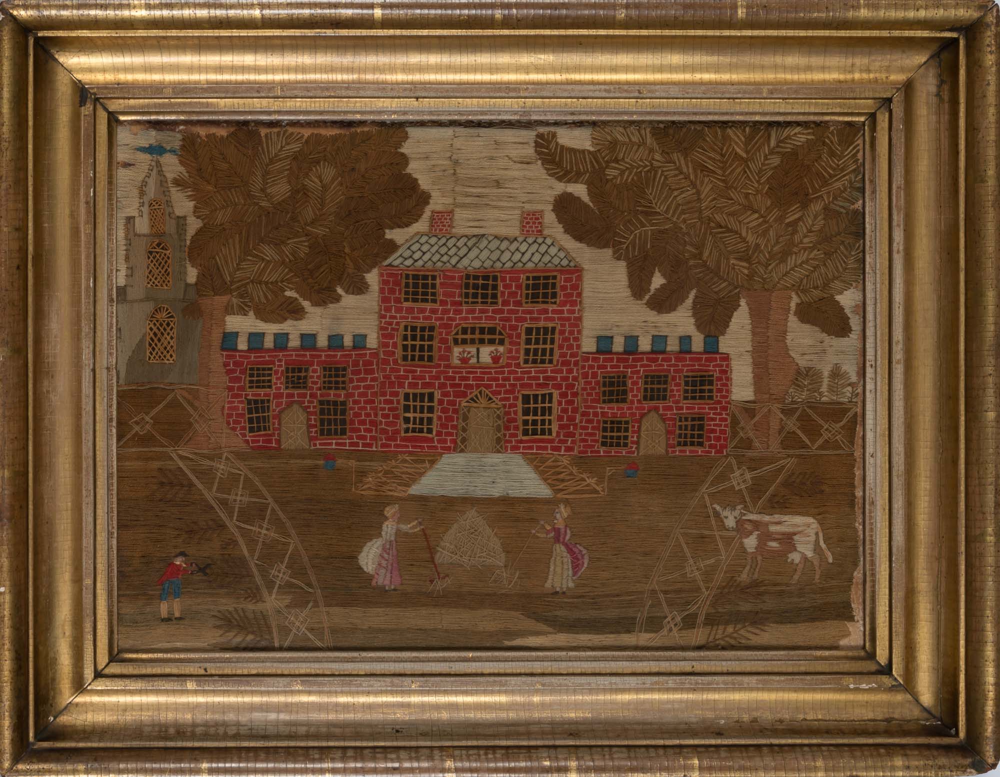 Lot image - English Woolwork Picture