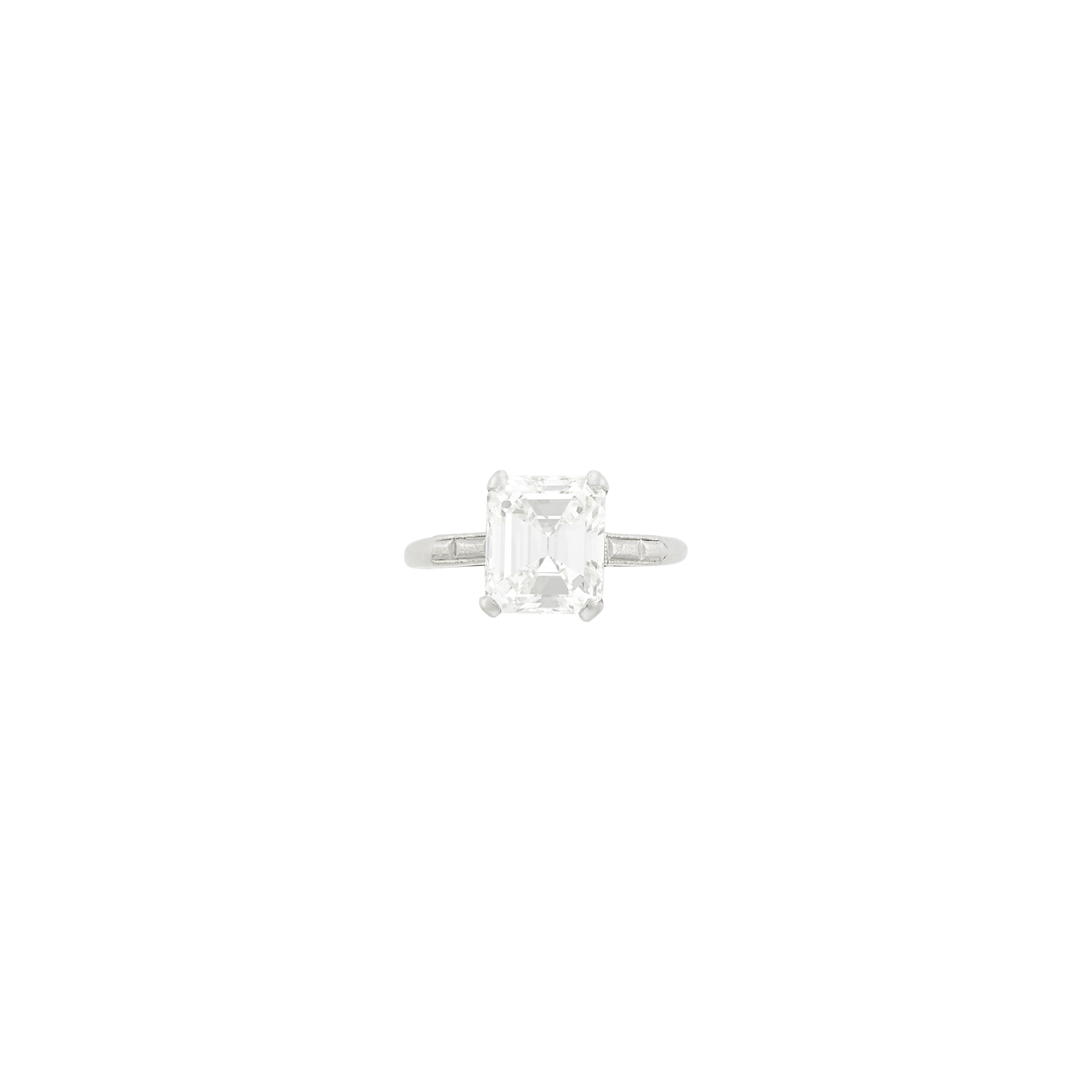 Lot image - Platinum and Diamond Ring