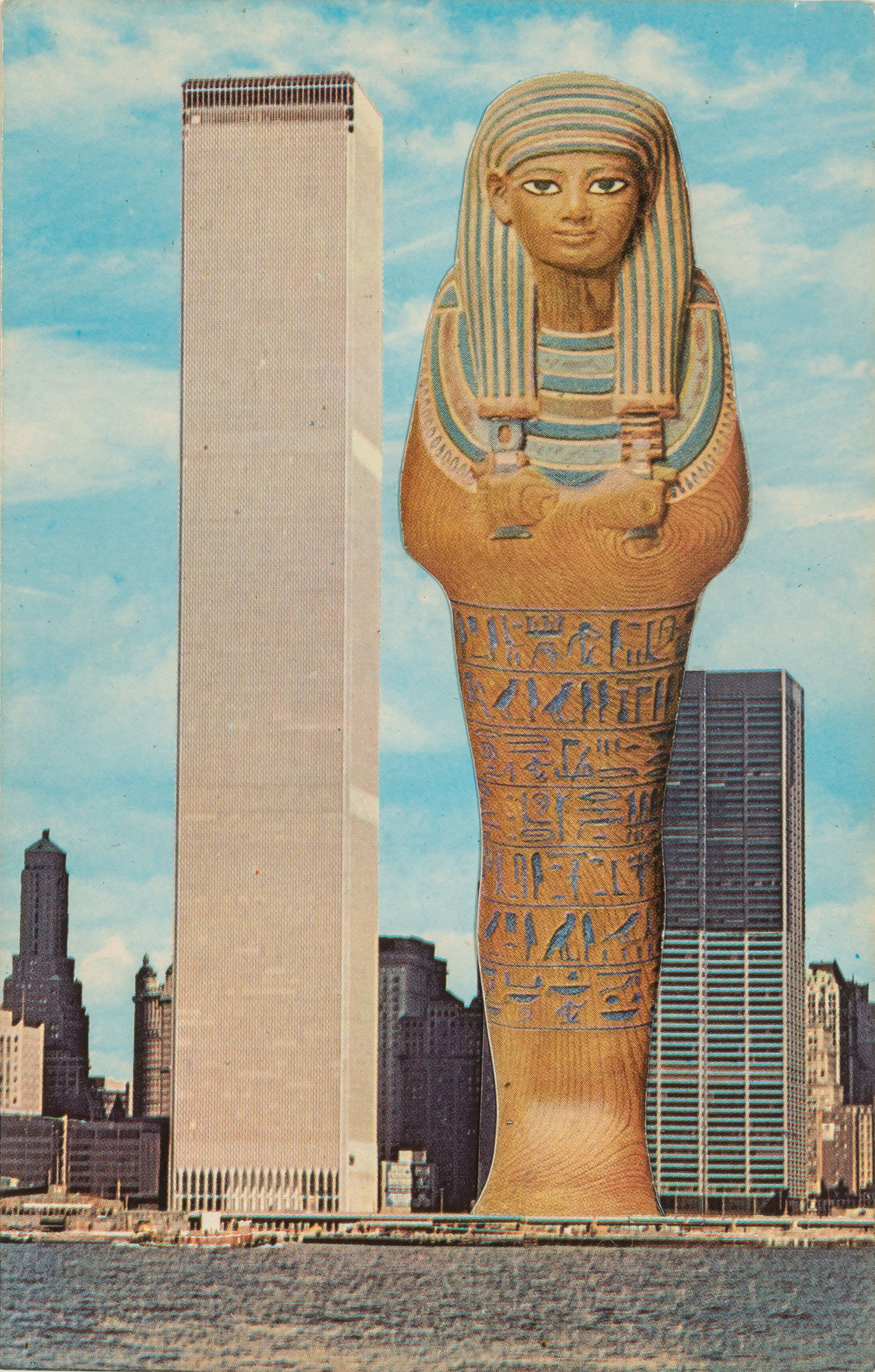 Lot image - LANGENSTEIN, MICHAEL (b. 1947)  Group of six collaged photo-postcards,