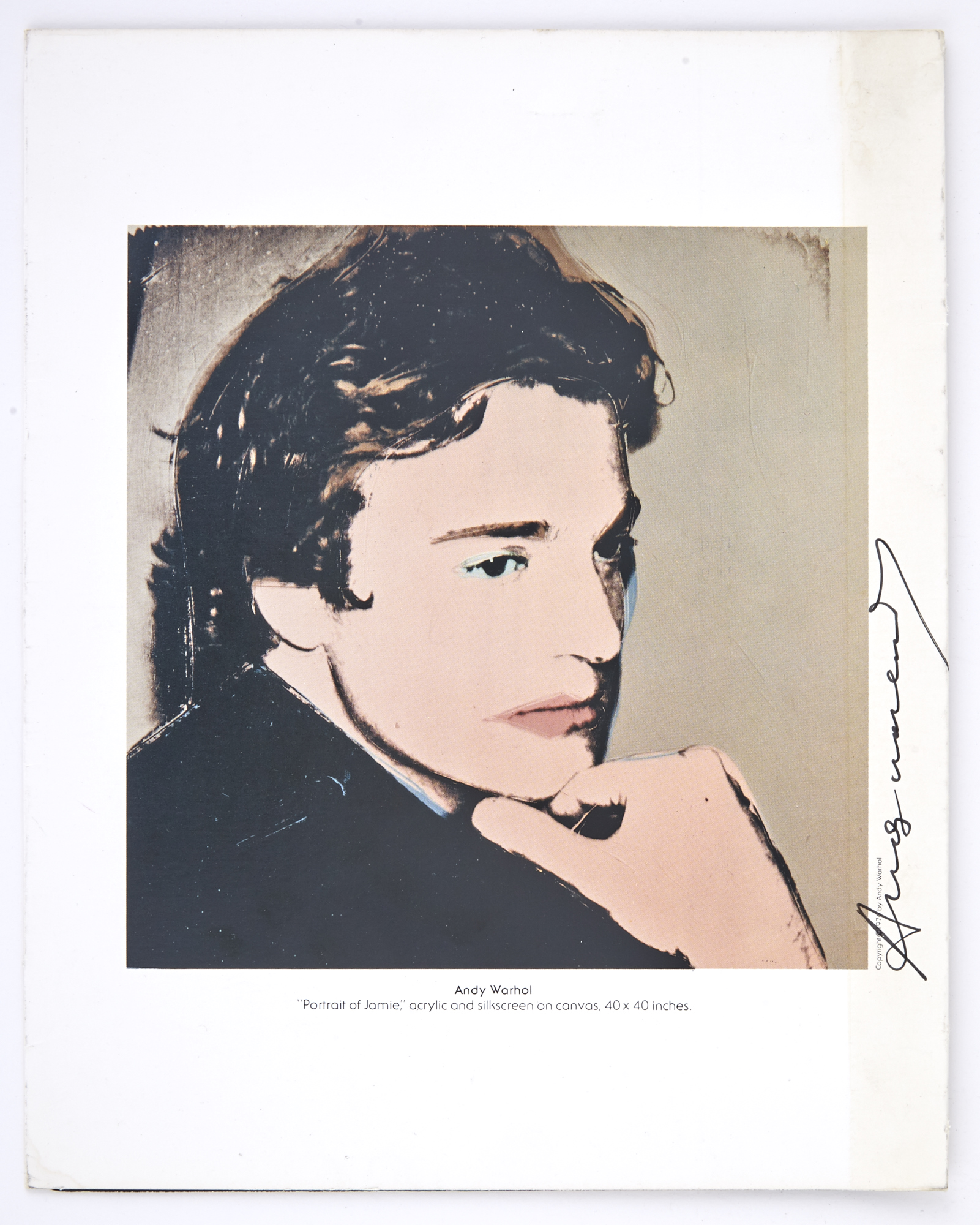 Lot image - WARHOL, ANDY  Andy Warhol & Jamie Wyeth. Portraits of Each Other.