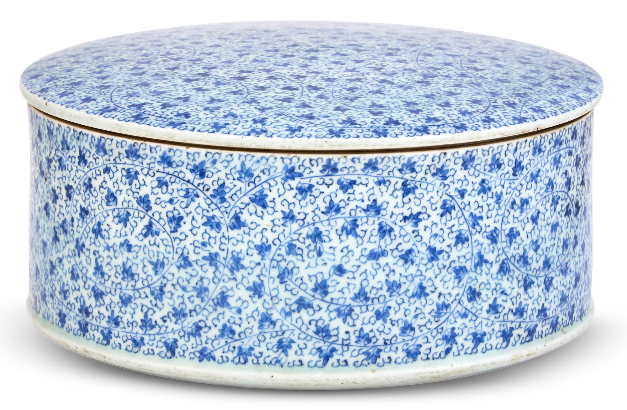 Lot image - A Japanese Arita Blue and White Porcelain Box and Cover