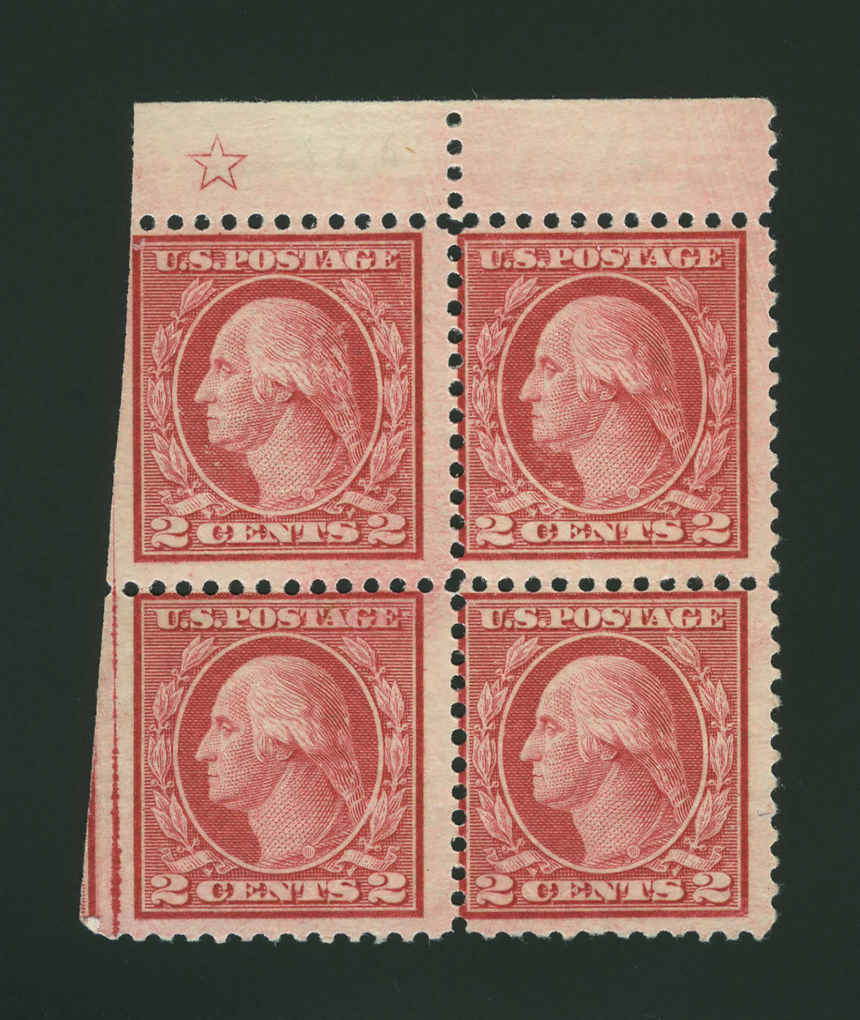 Lot image - United States 1921 2 Cents Coil Waste Perforated 11 Scott 546