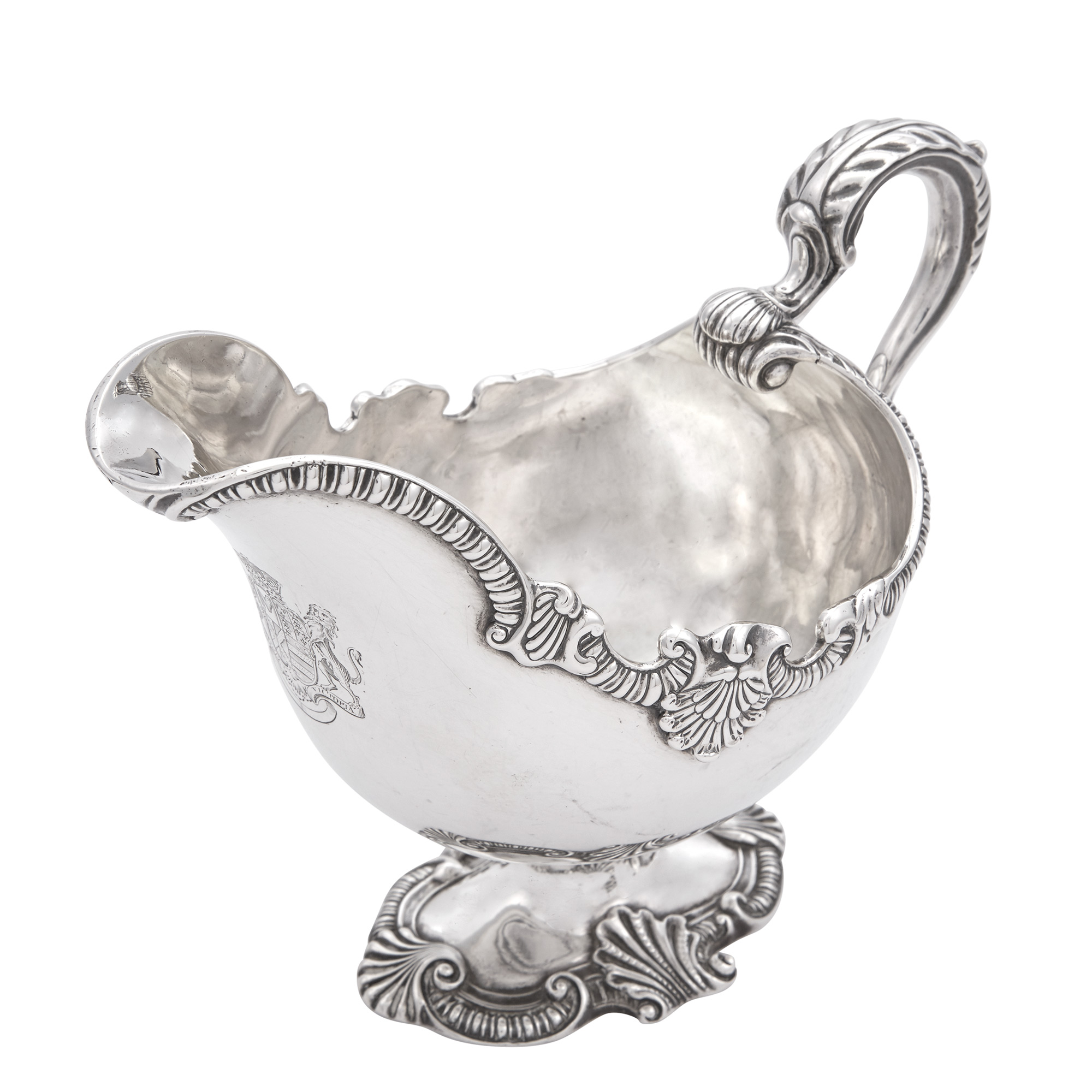 Lot image - George III Sterling Silver Sauceboat